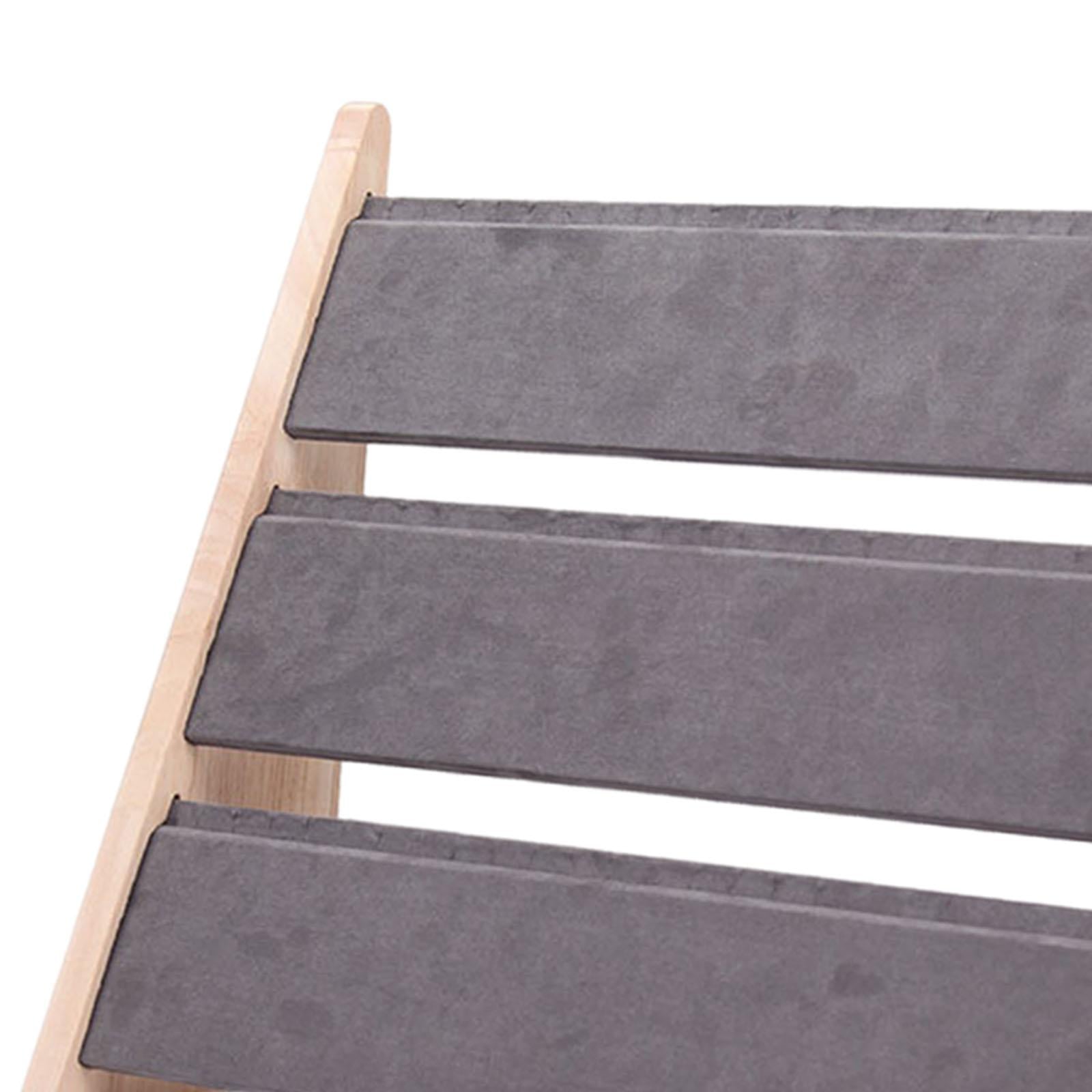 Necklace Display Stand 3 Tier Bracelet Storage for Tabletop Counter Showroom Gray Suede