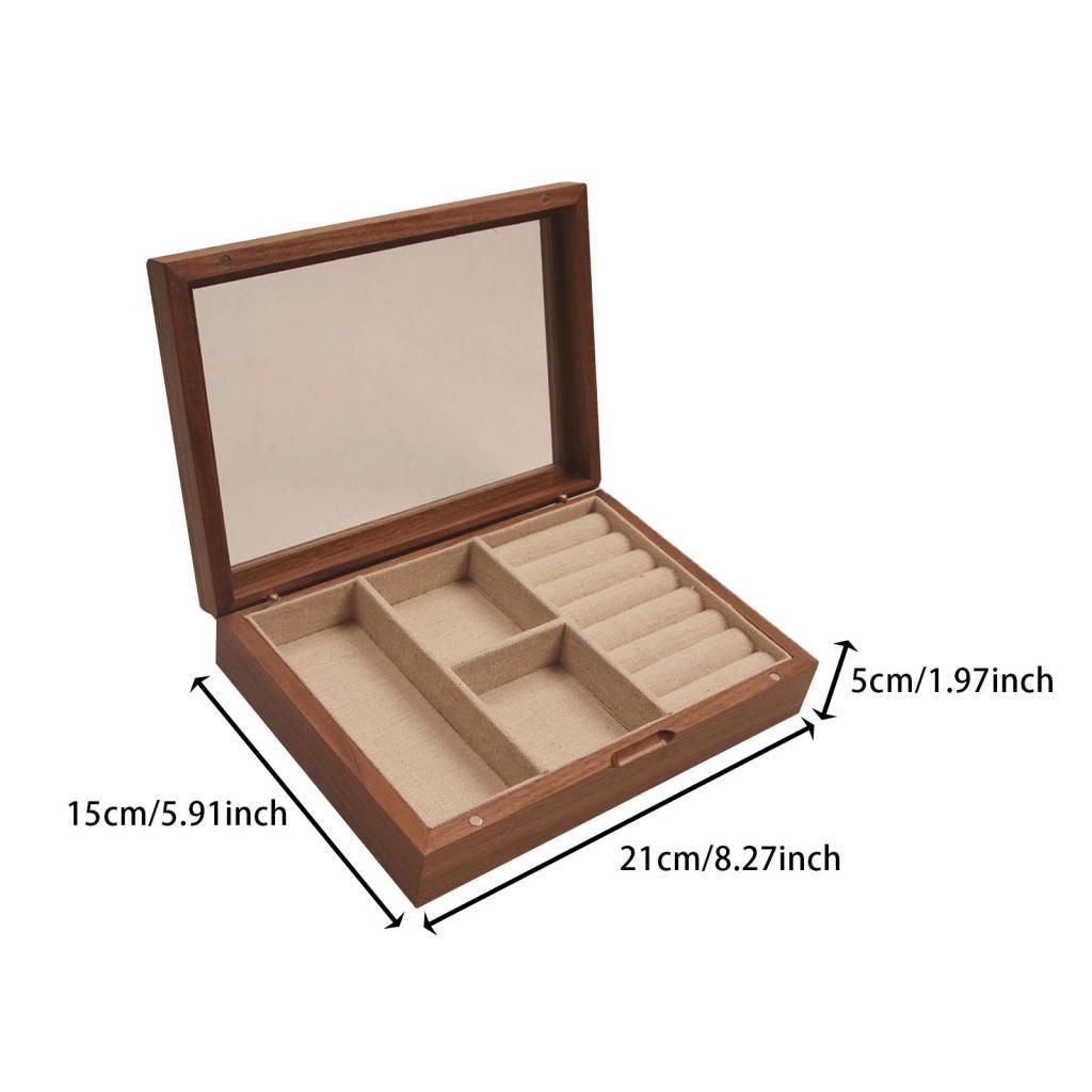Jewelry Box Container Jewelry Display Case for Bracelets Necklaces Ear Studs