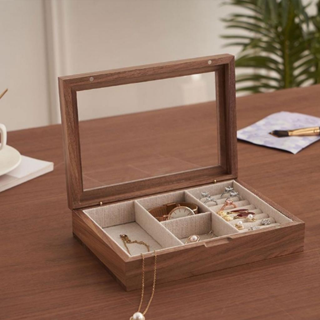 Jewelry Box Container Jewelry Display Case for Bracelets Necklaces Ear Studs