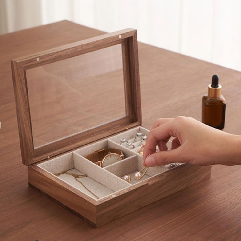 Jewelry Box Container Jewelry Display Case for Bracelets Necklaces Ear Studs