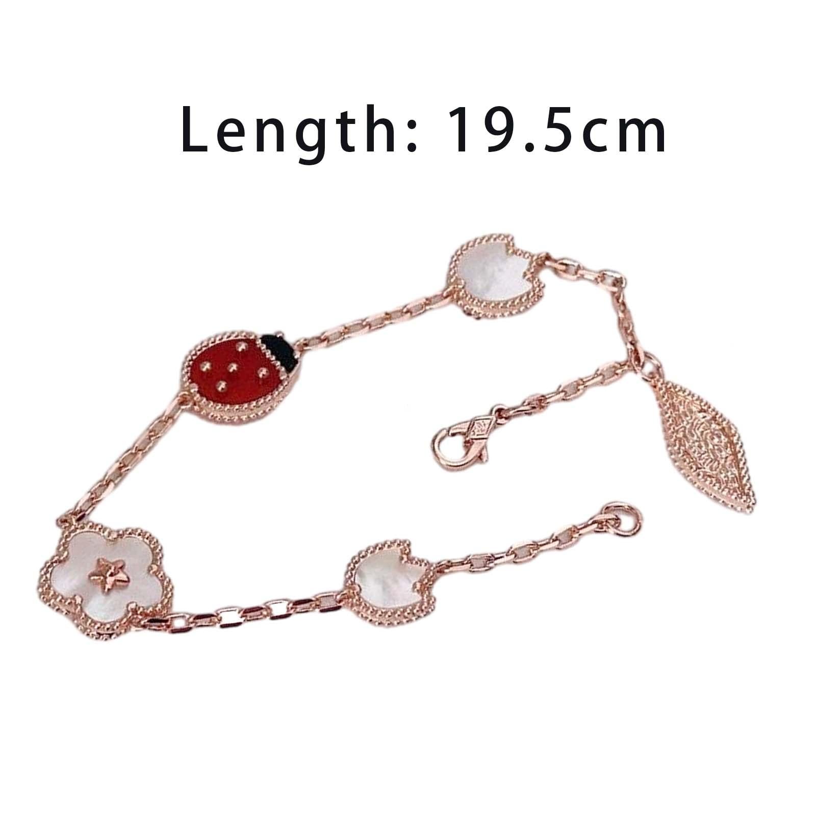 Bracelet for Women Jewelry Gift Titanium Steel Trendy Ladybug Charm Bracelet Style C