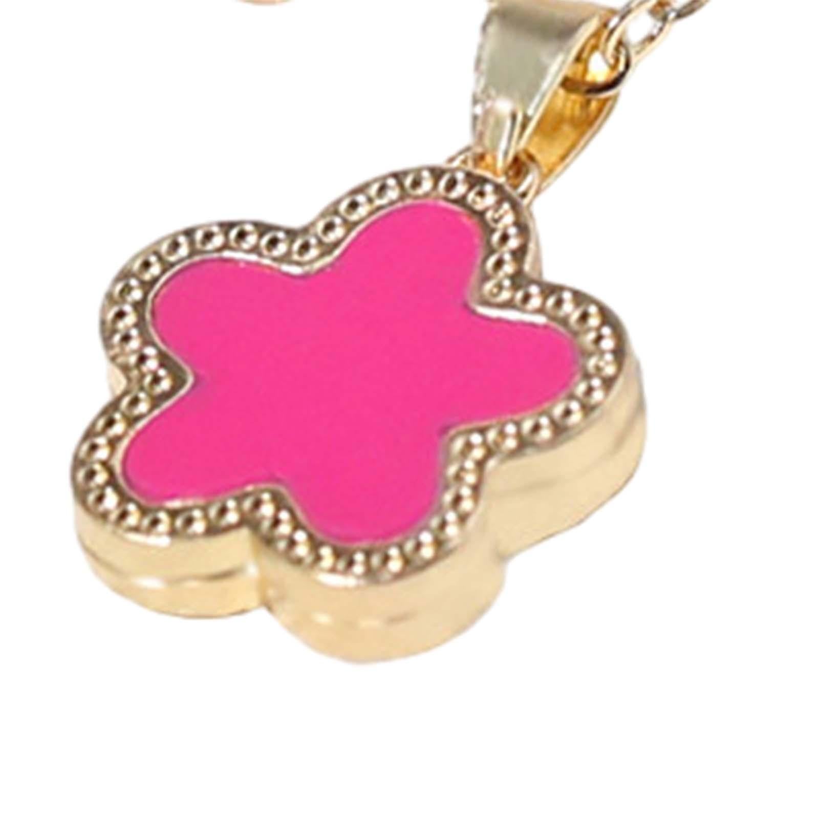 Flower Necklace Earrings Flower Stud Earrings for Party Birthday Gifts Decor Rose Red