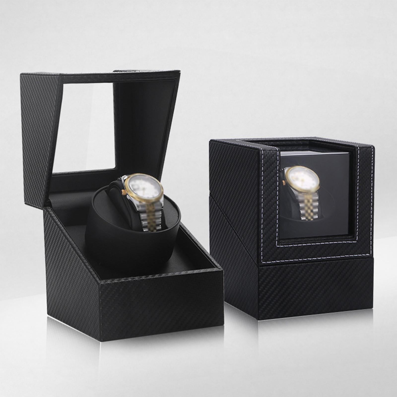 Single Watch Winder for Automatic Watches Portable for Bedside Table Desktop