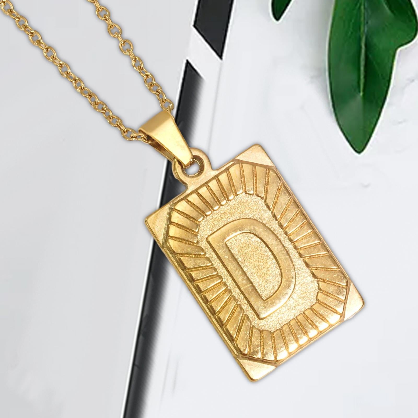 Letter Pendant Necklace Cool Punk for Graduation Valentine's Day Anniversary D