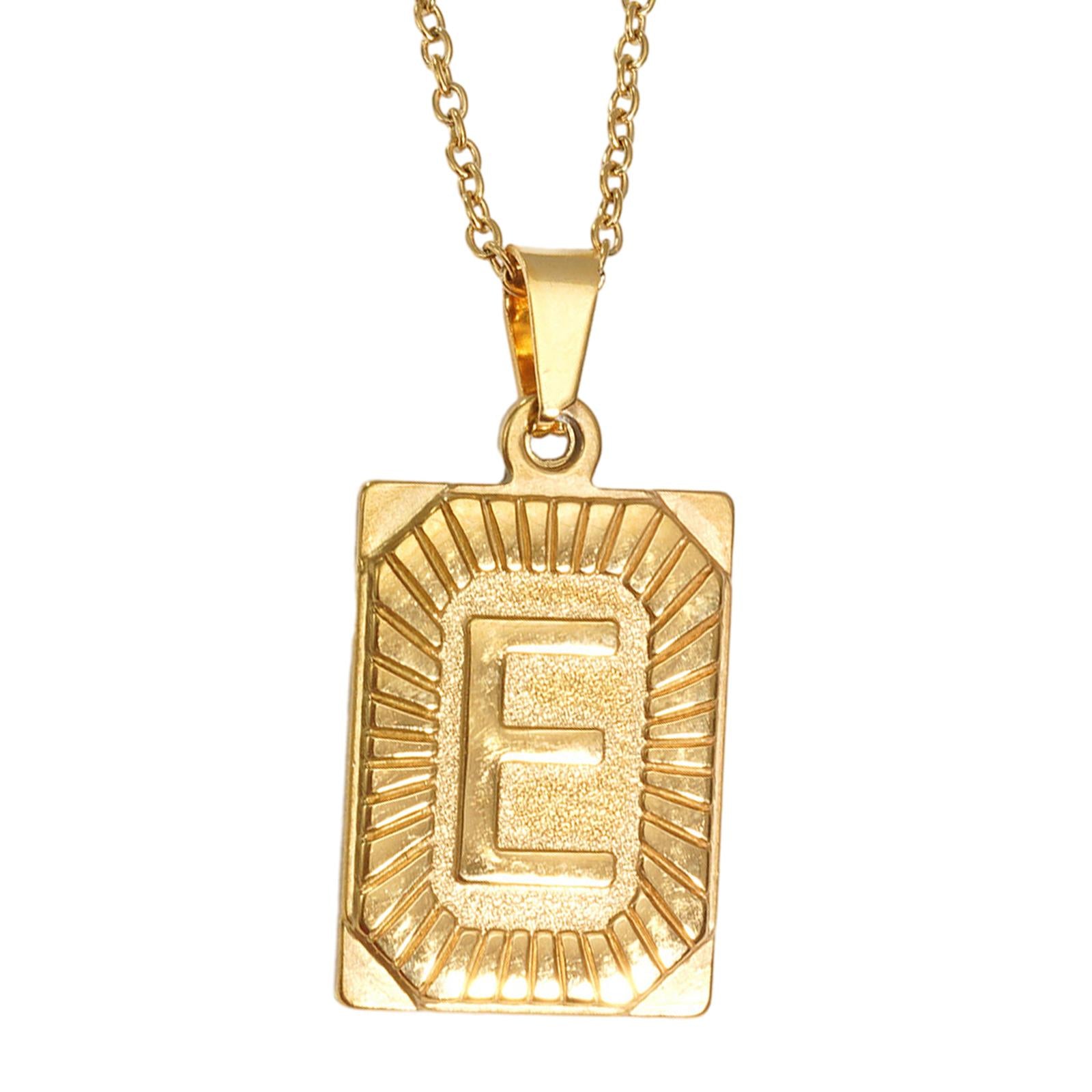 Letter Pendant Necklace Cool Punk for Graduation Valentine's Day Anniversary E