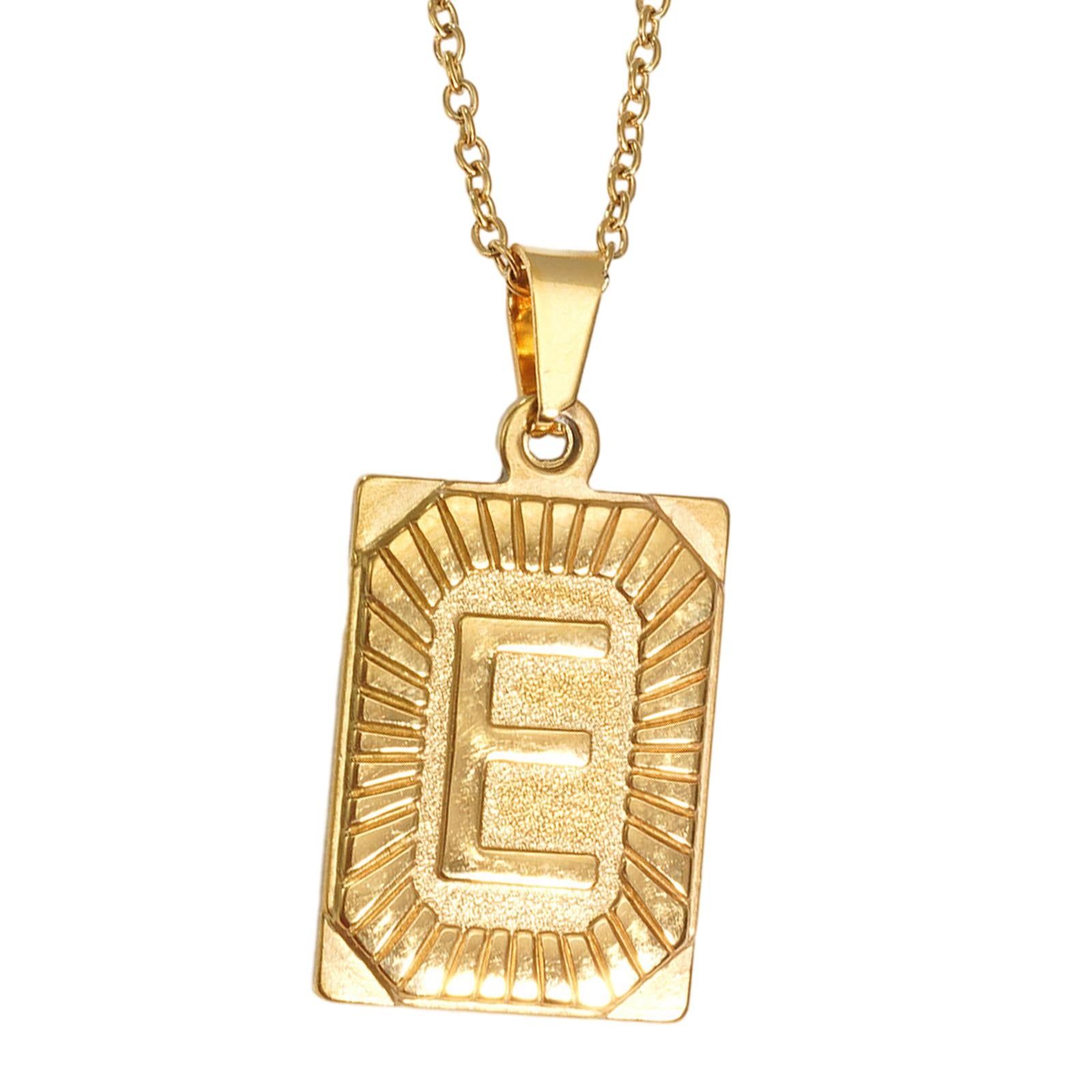 Letter Pendant Necklace Cool Punk for Graduation Valentine's Day Anniversary E