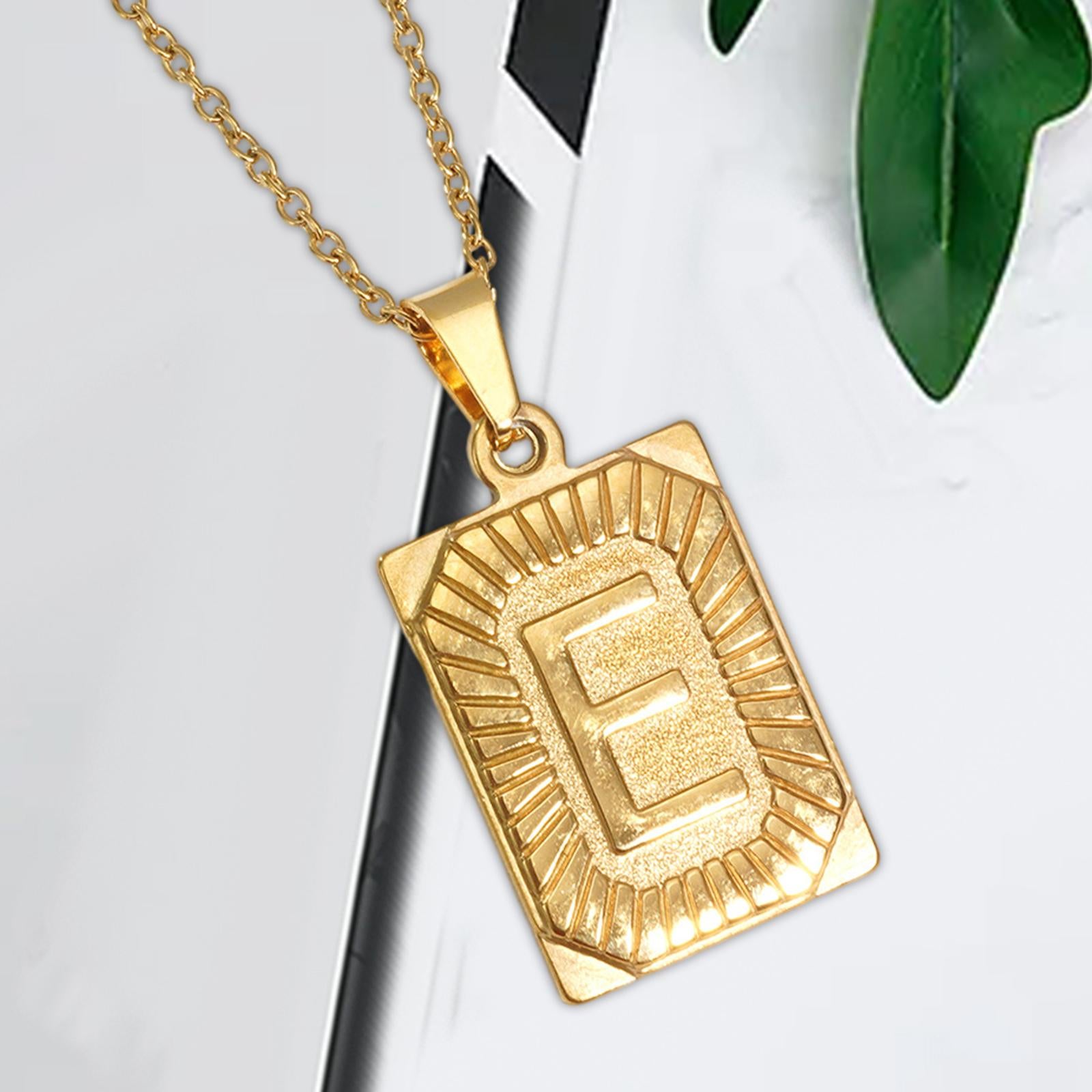 Letter Pendant Necklace Cool Punk for Graduation Valentine's Day Anniversary E