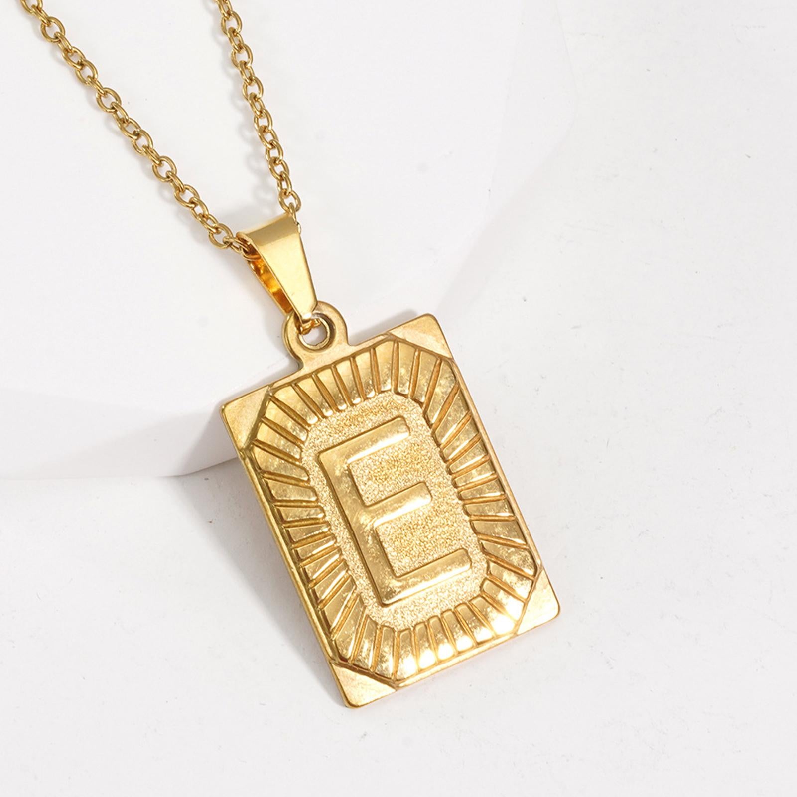 Letter Pendant Necklace Cool Punk for Graduation Valentine's Day Anniversary E