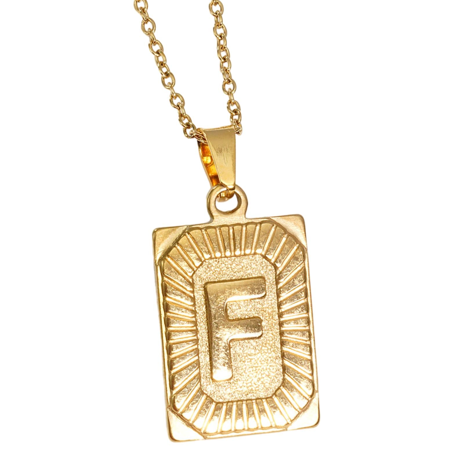 Letter Pendant Necklace Cool Punk for Graduation Valentine's Day Anniversary F