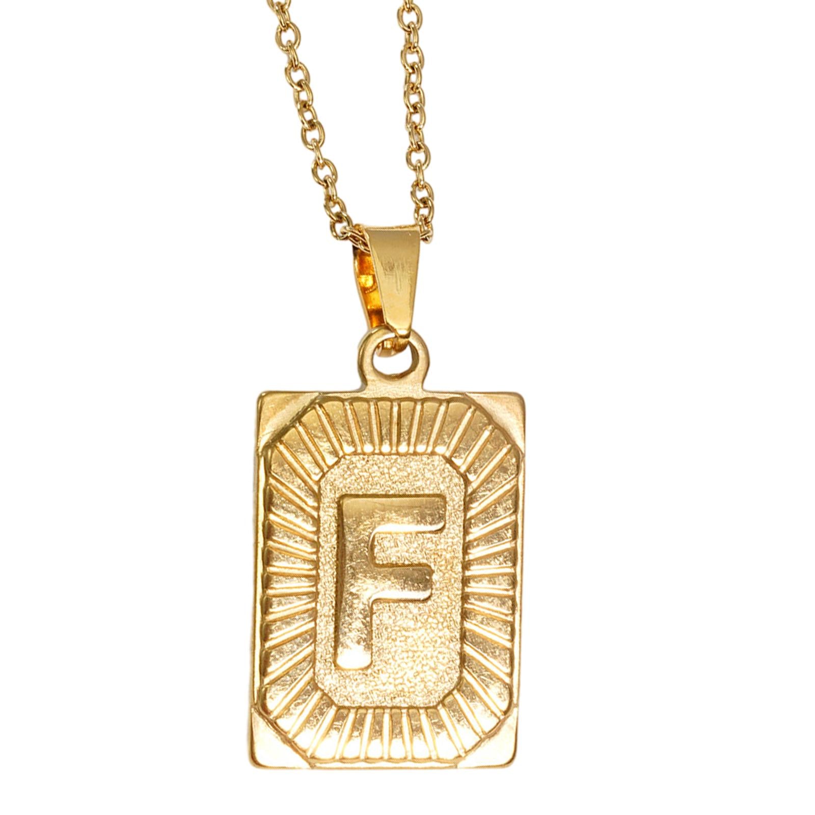 Letter Pendant Necklace Cool Punk for Graduation Valentine's Day Anniversary F