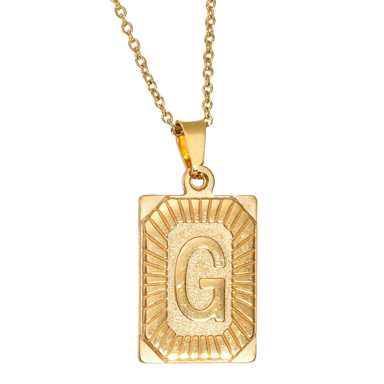 Letter Pendant Necklace Cool Punk for Graduation Valentine's Day Anniversary G