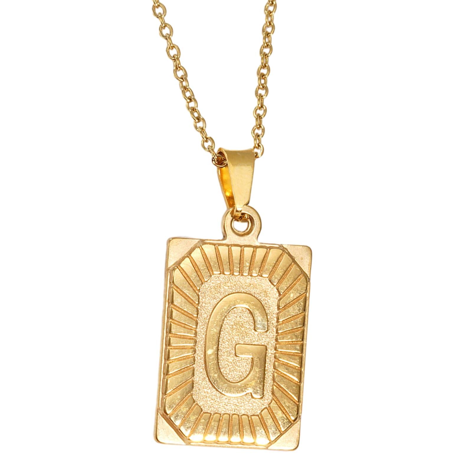 Letter Pendant Necklace Cool Punk for Graduation Valentine's Day Anniversary G