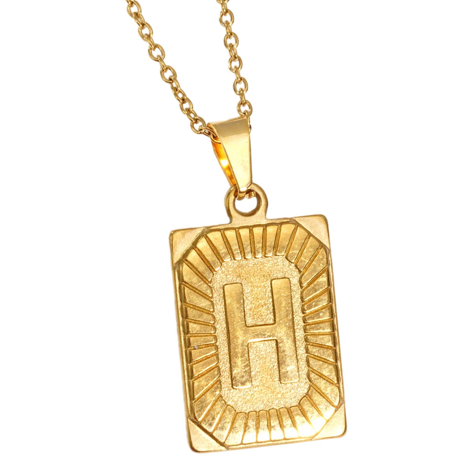 Letter Pendant Necklace Cool Punk for Graduation Valentine's Day Anniversary H