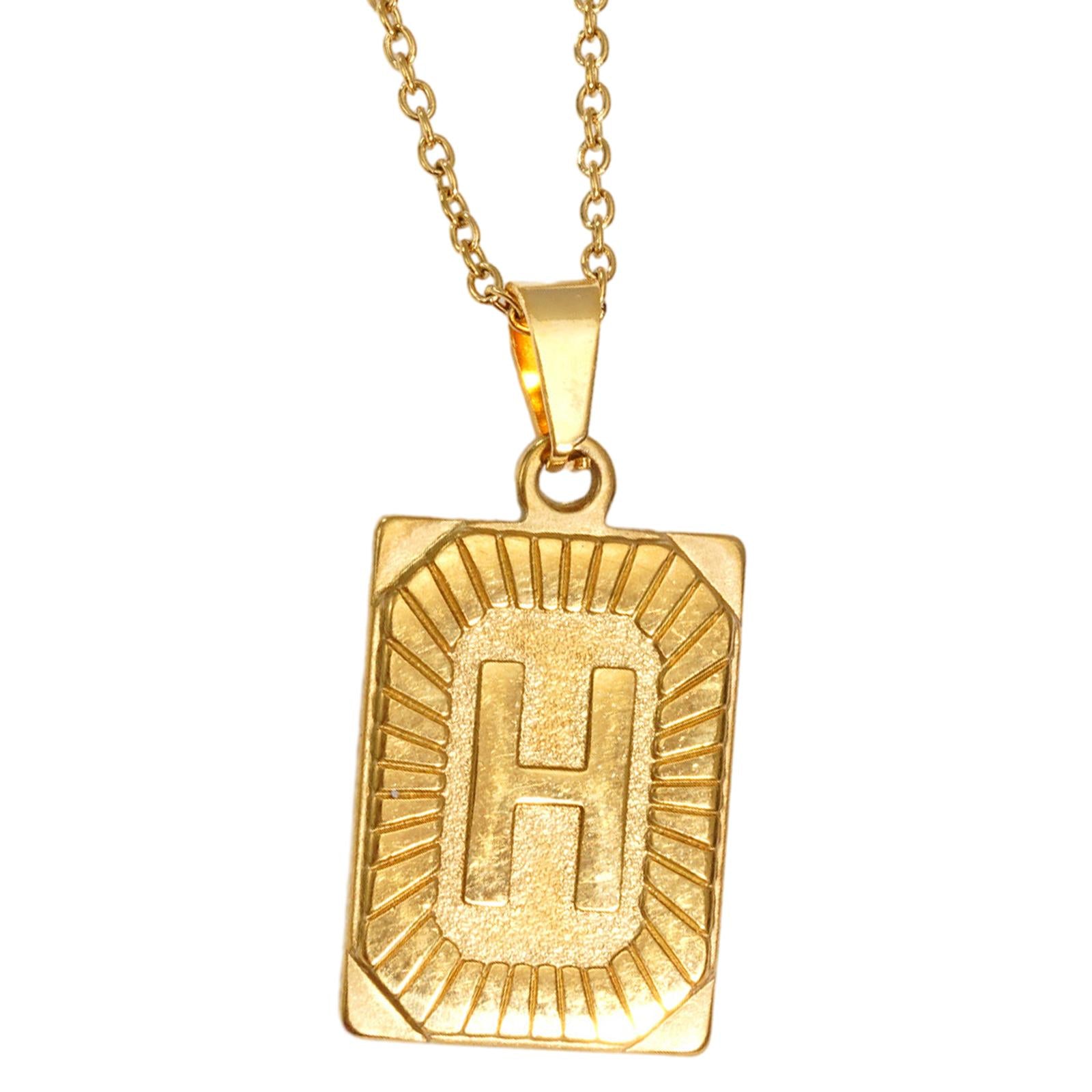 Letter Pendant Necklace Cool Punk for Graduation Valentine's Day Anniversary H
