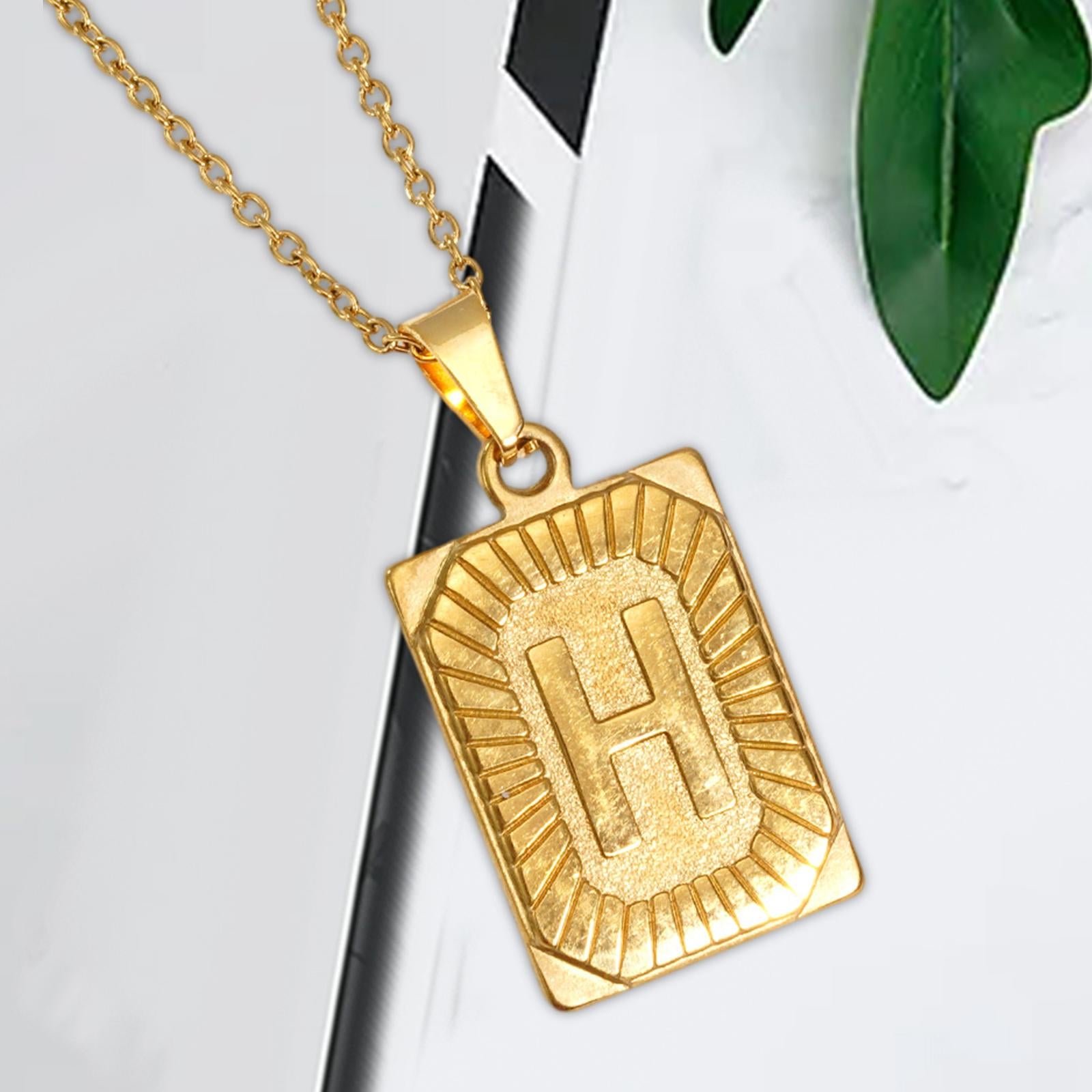 Letter Pendant Necklace Cool Punk for Graduation Valentine's Day Anniversary H