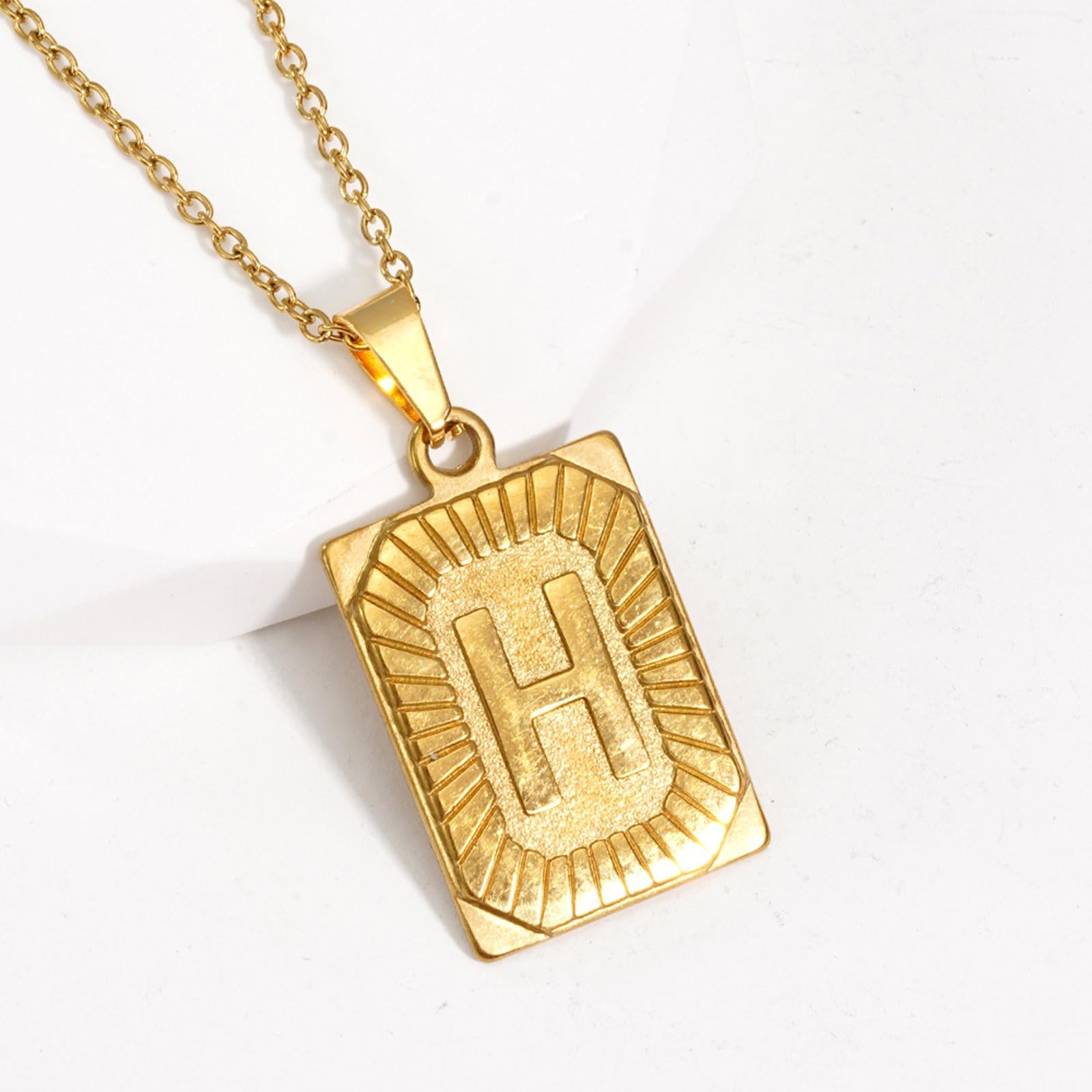 Letter Pendant Necklace Cool Punk for Graduation Valentine's Day Anniversary H