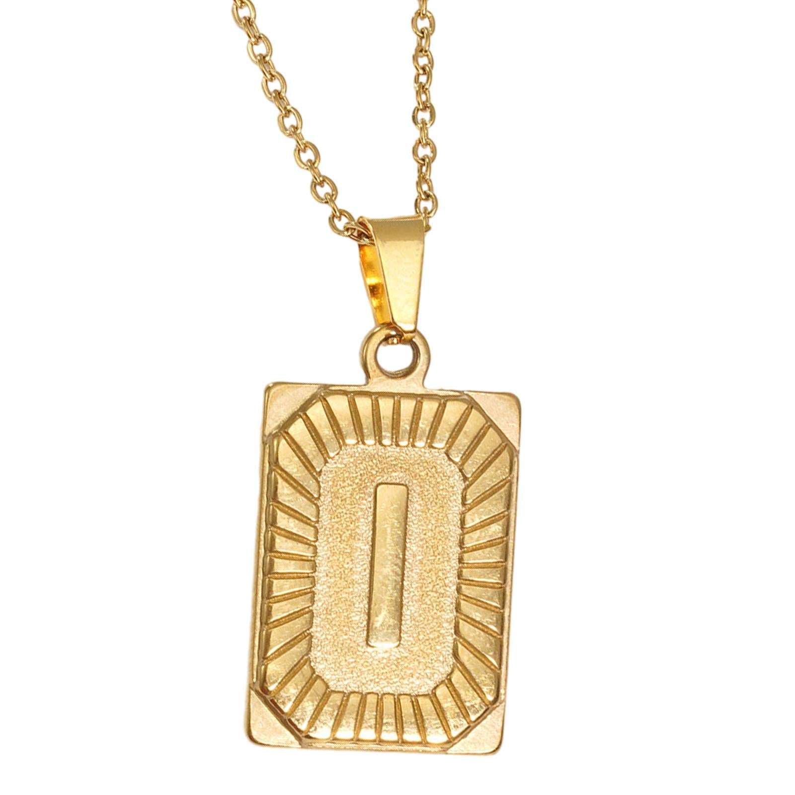 Letter Pendant Necklace Cool Punk for Graduation Valentine's Day Anniversary I