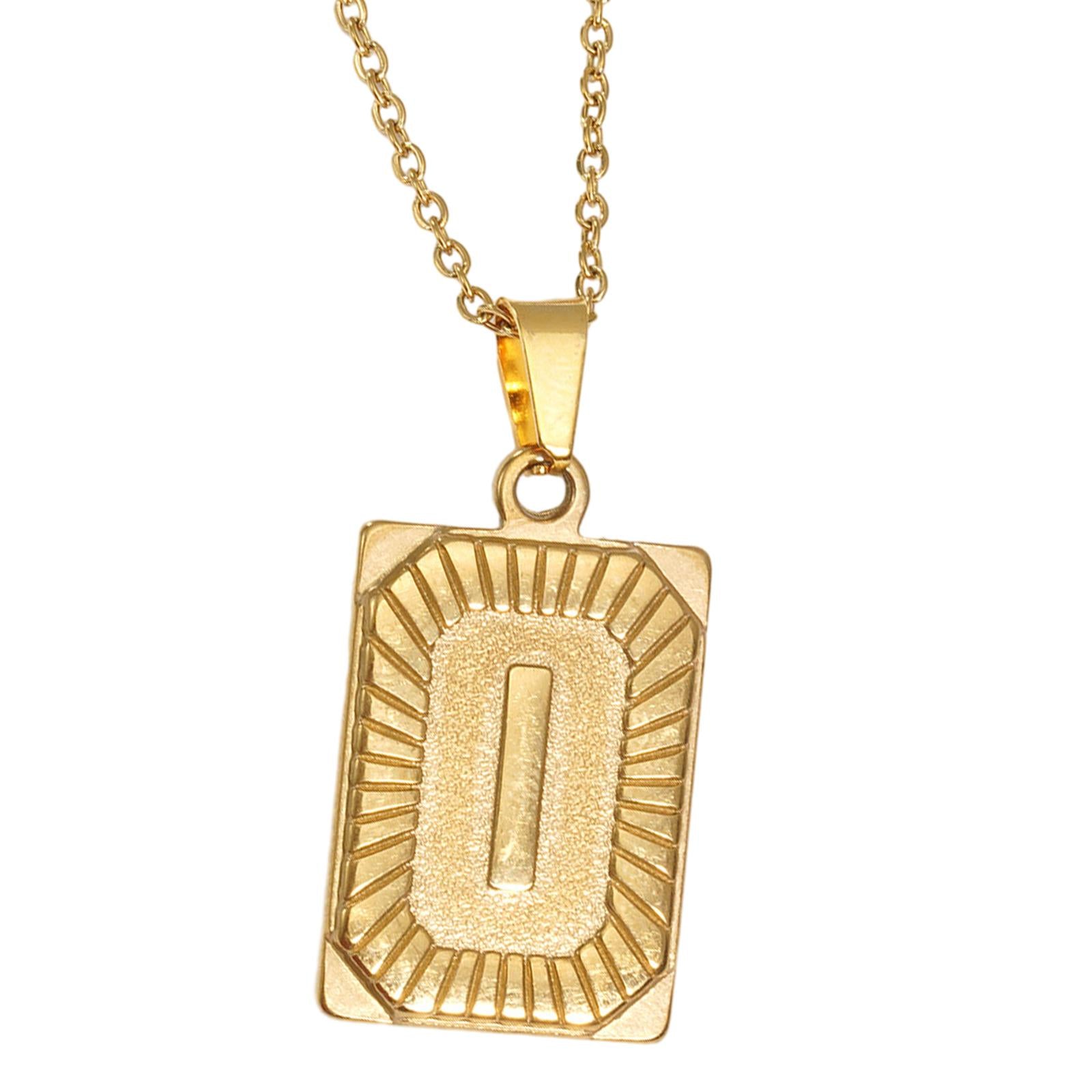 Letter Pendant Necklace Cool Punk for Graduation Valentine's Day Anniversary I