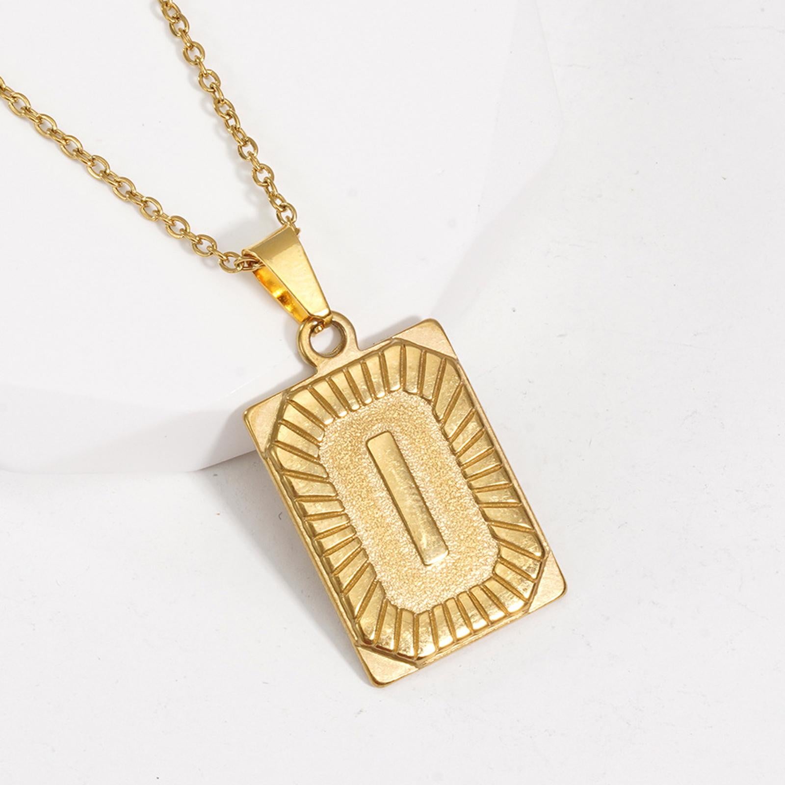 Letter Pendant Necklace Cool Punk for Graduation Valentine's Day Anniversary I