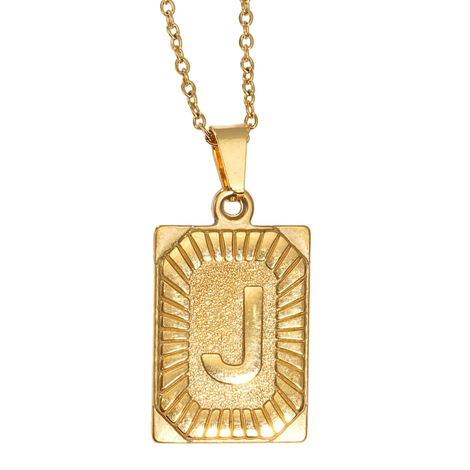 Letter Pendant Necklace Cool Punk for Graduation Valentine's Day Anniversary J