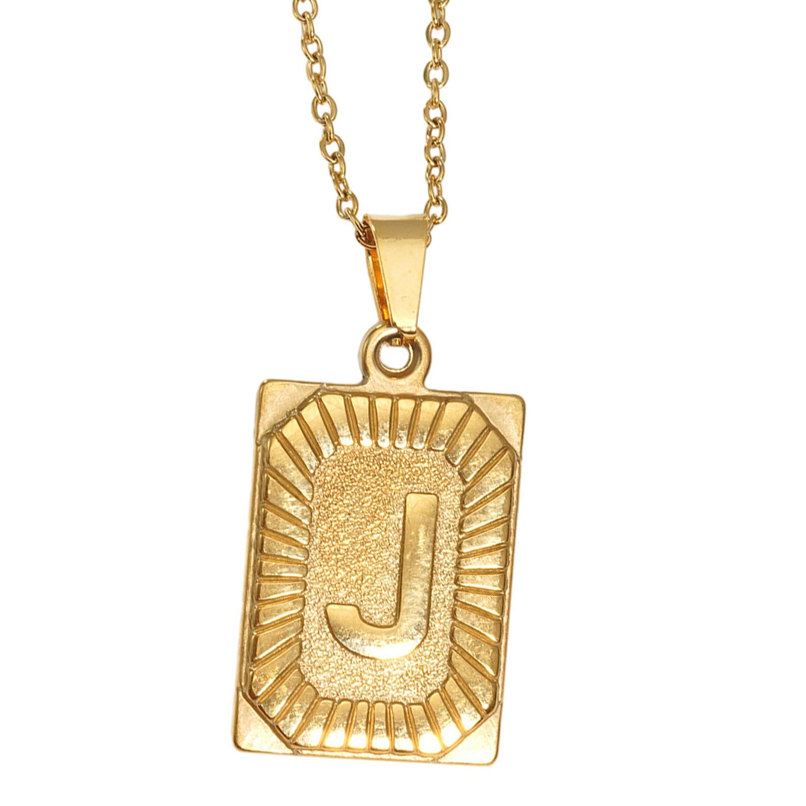 Letter Pendant Necklace Cool Punk for Graduation Valentine's Day Anniversary J
