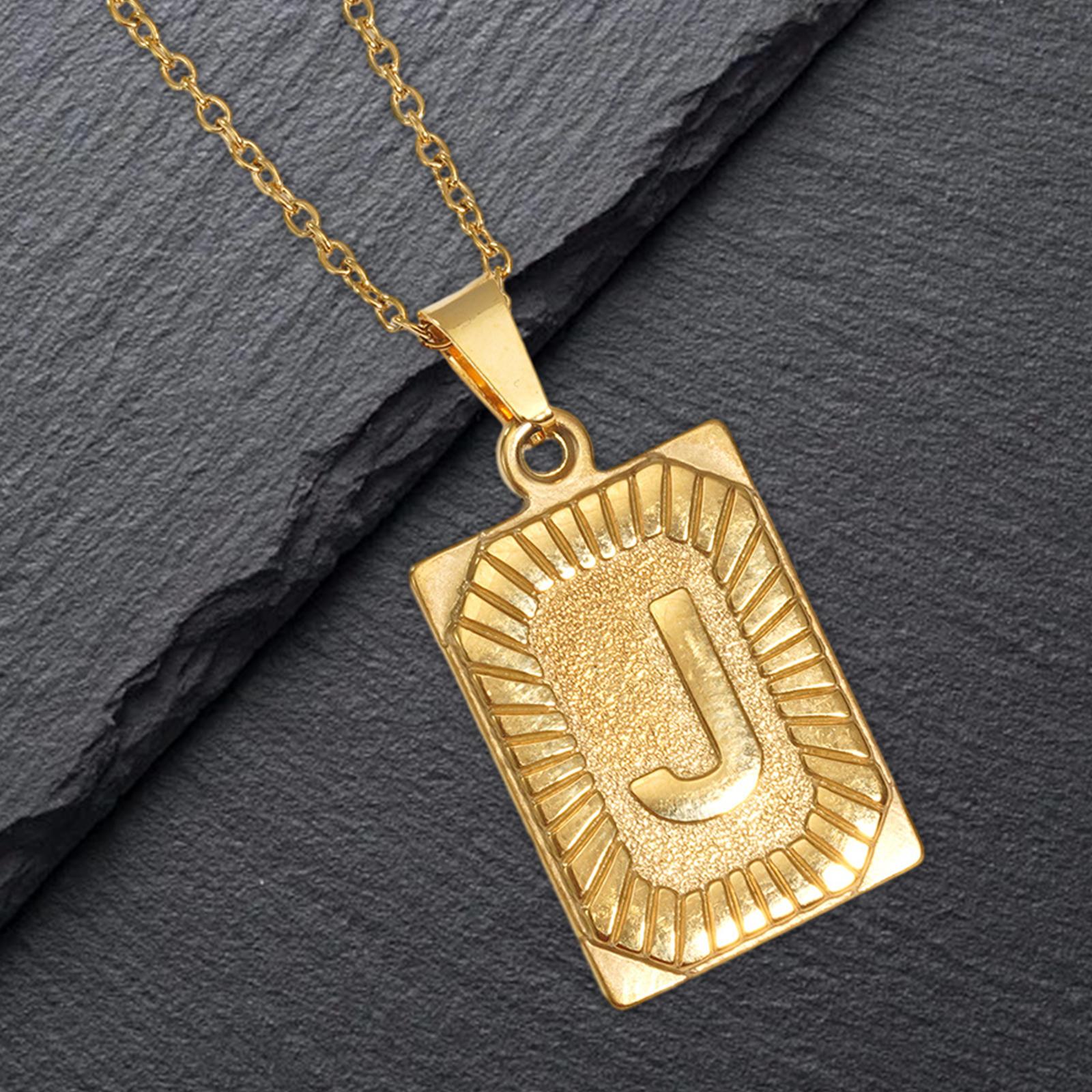 Letter Pendant Necklace Cool Punk for Graduation Valentine's Day Anniversary J
