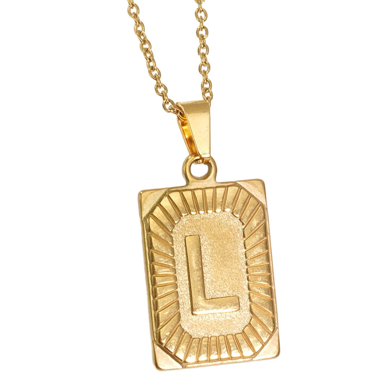 Letter Pendant Necklace Cool Punk for Graduation Valentine's Day Anniversary L