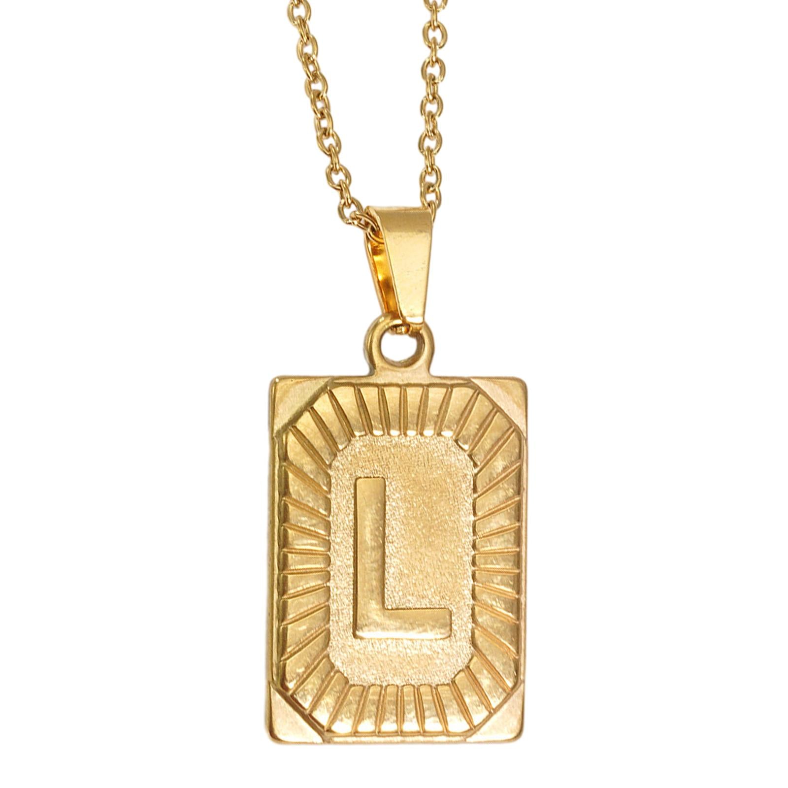 Letter Pendant Necklace Cool Punk for Graduation Valentine's Day Anniversary L