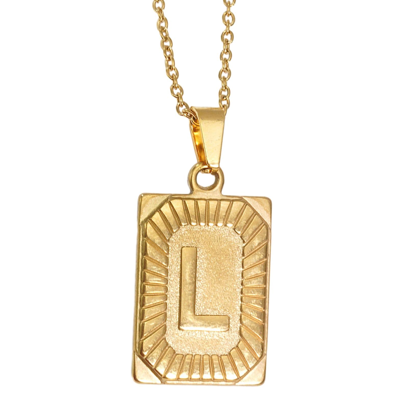 Letter Pendant Necklace Cool Punk for Graduation Valentine's Day Anniversary L