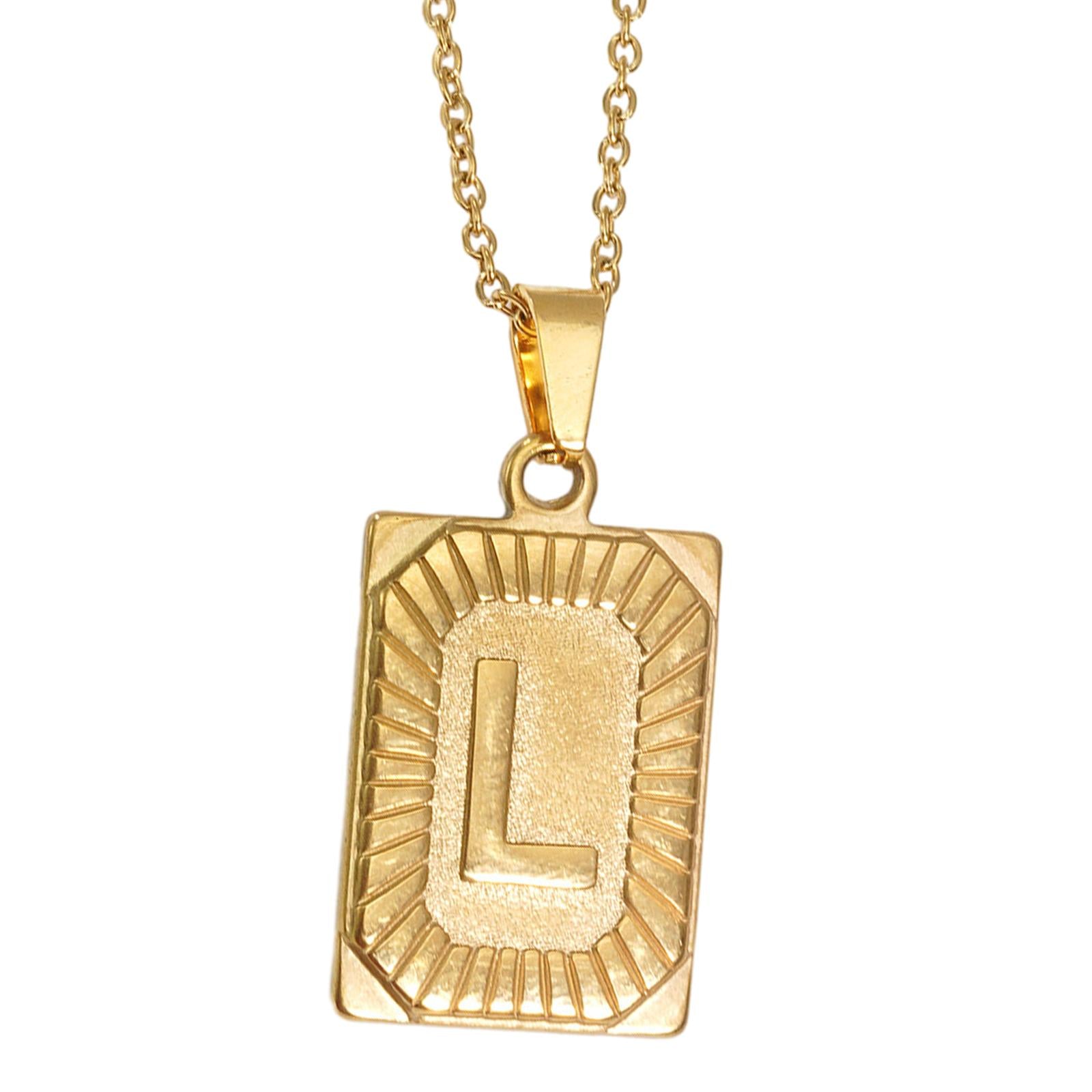 Letter Pendant Necklace Cool Punk for Graduation Valentine's Day Anniversary L