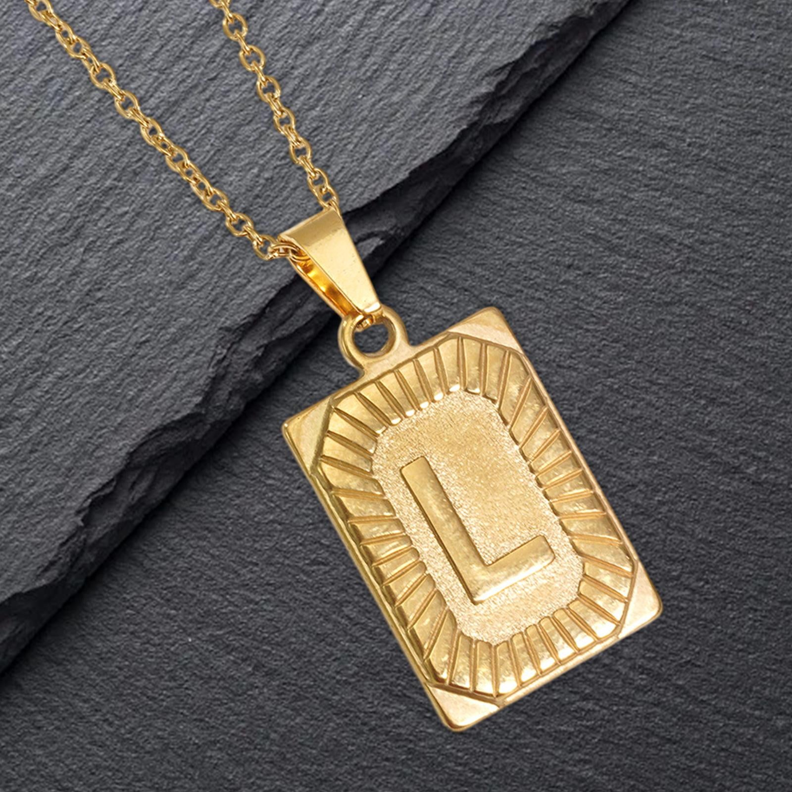 Letter Pendant Necklace Cool Punk for Graduation Valentine's Day Anniversary L