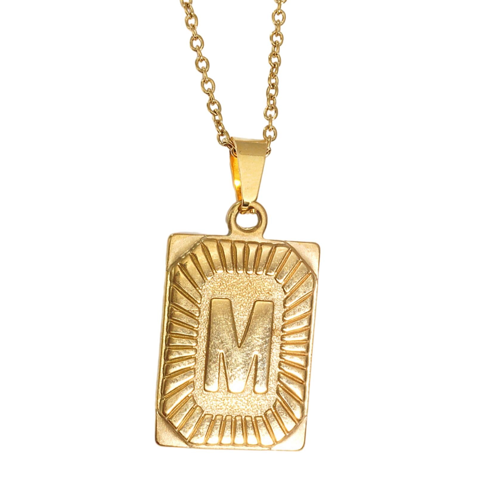 Letter Pendant Necklace Cool Punk for Graduation Valentine's Day Anniversary M