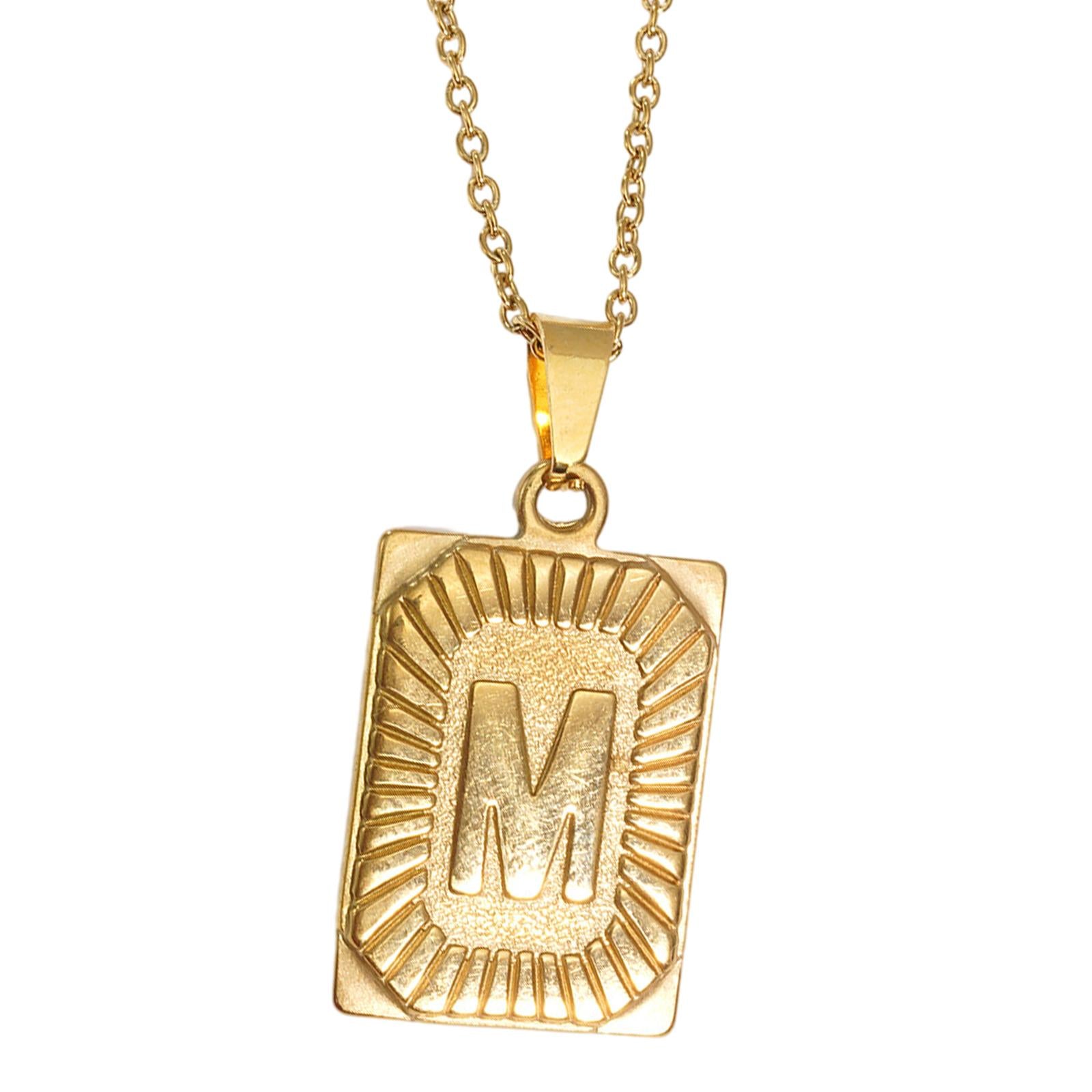 Letter Pendant Necklace Cool Punk for Graduation Valentine's Day Anniversary M