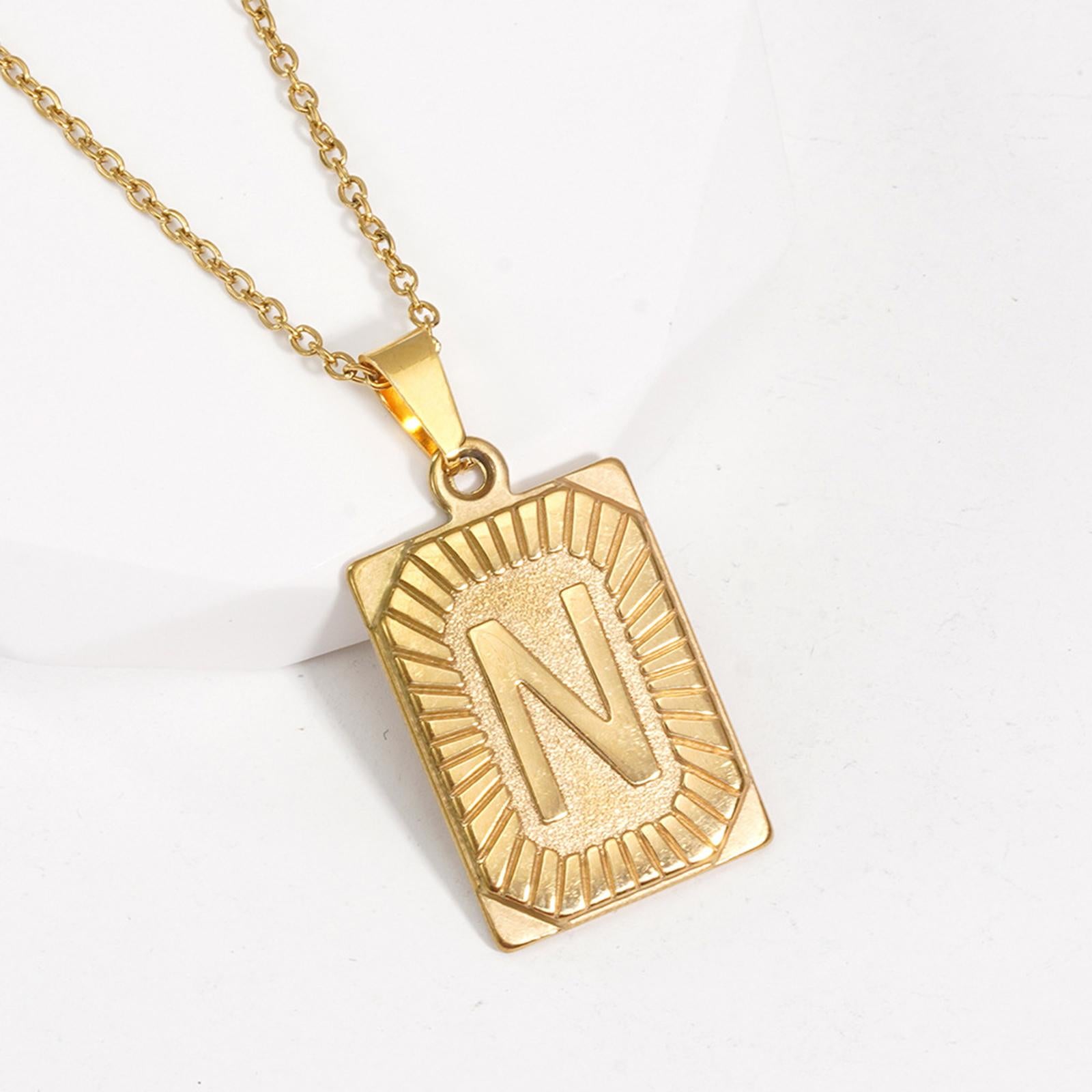 Letter Pendant Necklace Cool Punk for Graduation Valentine's Day Anniversary N