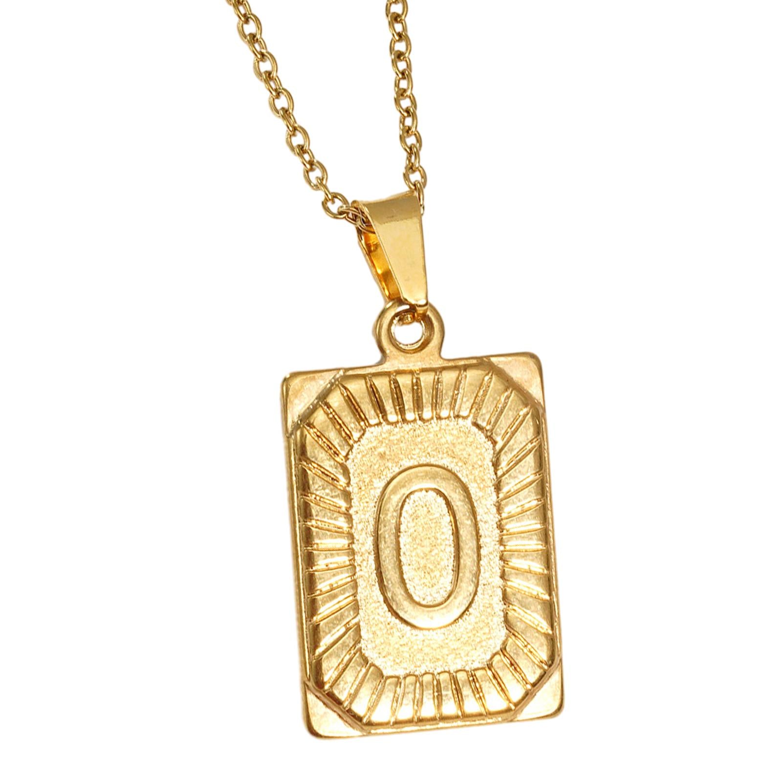 Letter Pendant Necklace Cool Punk for Graduation Valentine's Day Anniversary O