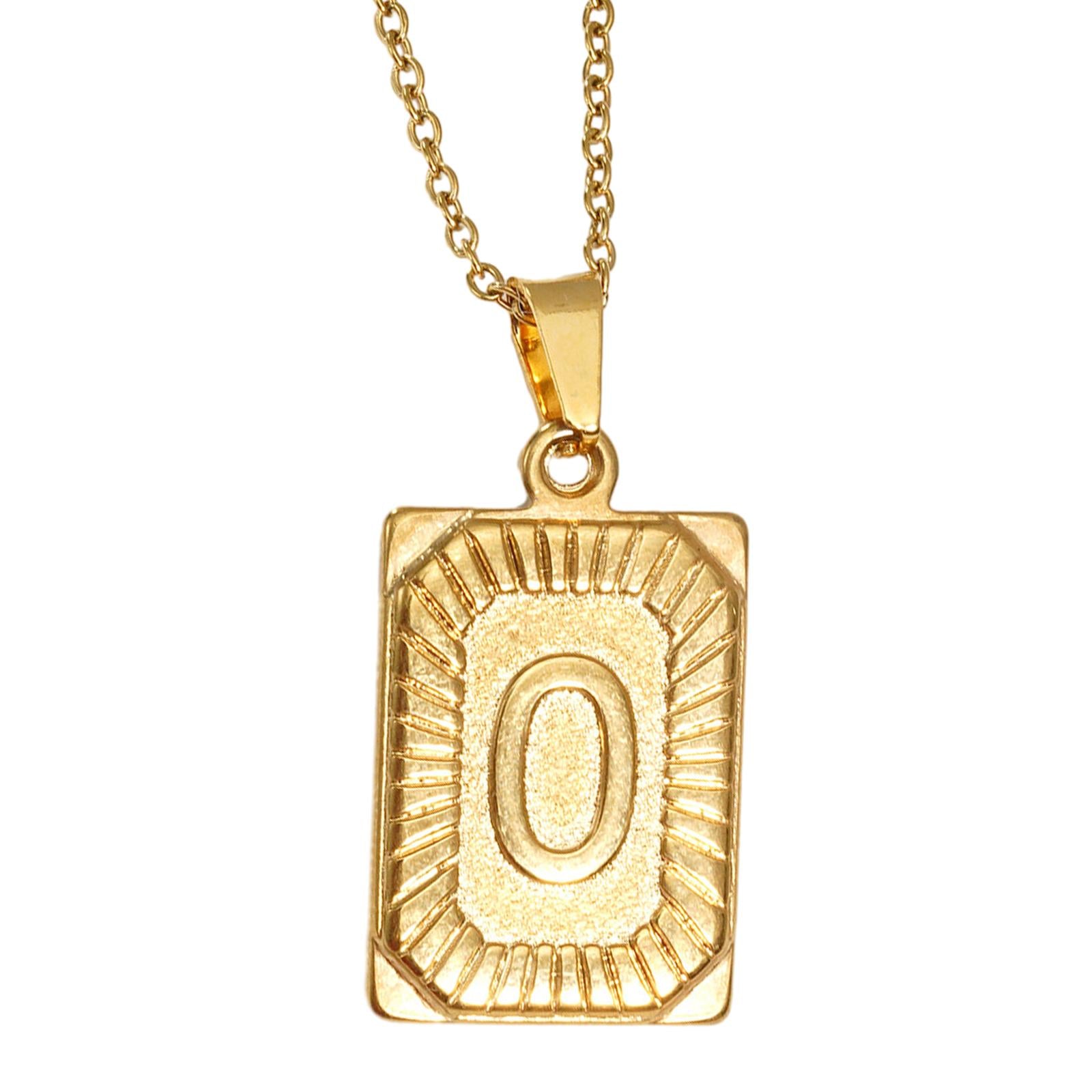 Letter Pendant Necklace Cool Punk for Graduation Valentine's Day Anniversary O