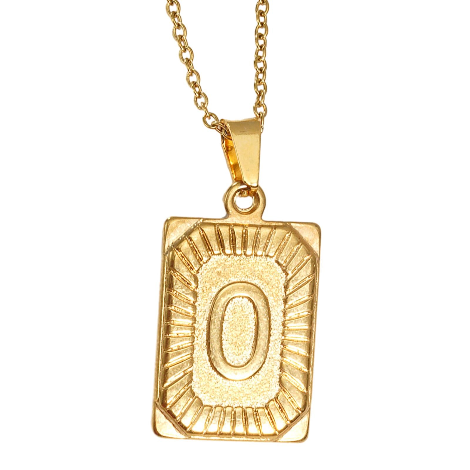 Letter Pendant Necklace Cool Punk for Graduation Valentine's Day Anniversary O