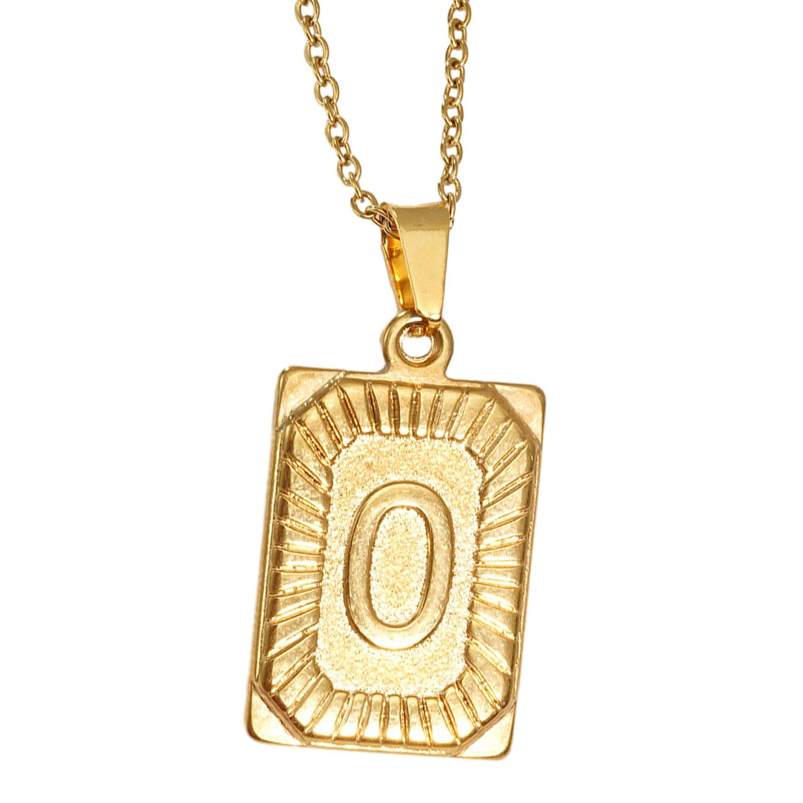 Letter Pendant Necklace Cool Punk for Graduation Valentine's Day Anniversary O