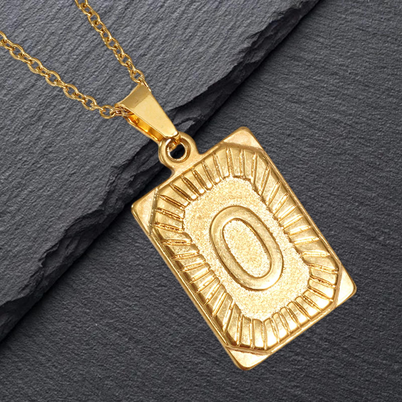 Letter Pendant Necklace Cool Punk for Graduation Valentine's Day Anniversary O
