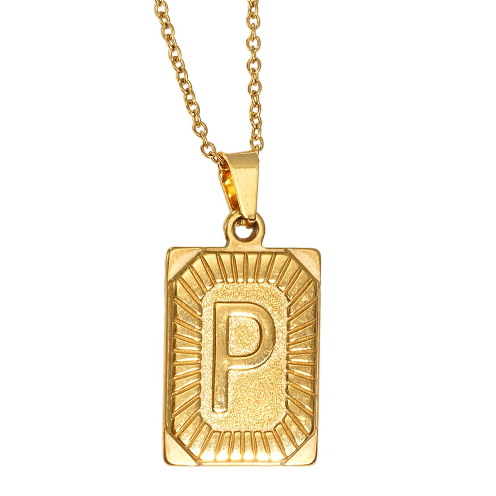 Letter Pendant Necklace Cool Punk for Graduation Valentine's Day Anniversary P
