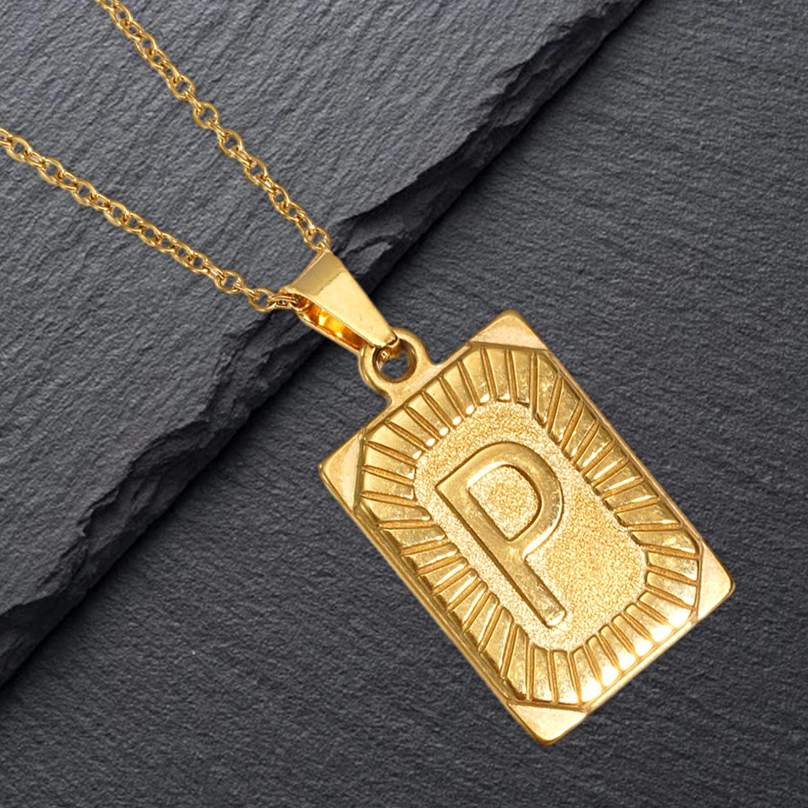 Letter Pendant Necklace Cool Punk for Graduation Valentine's Day Anniversary P