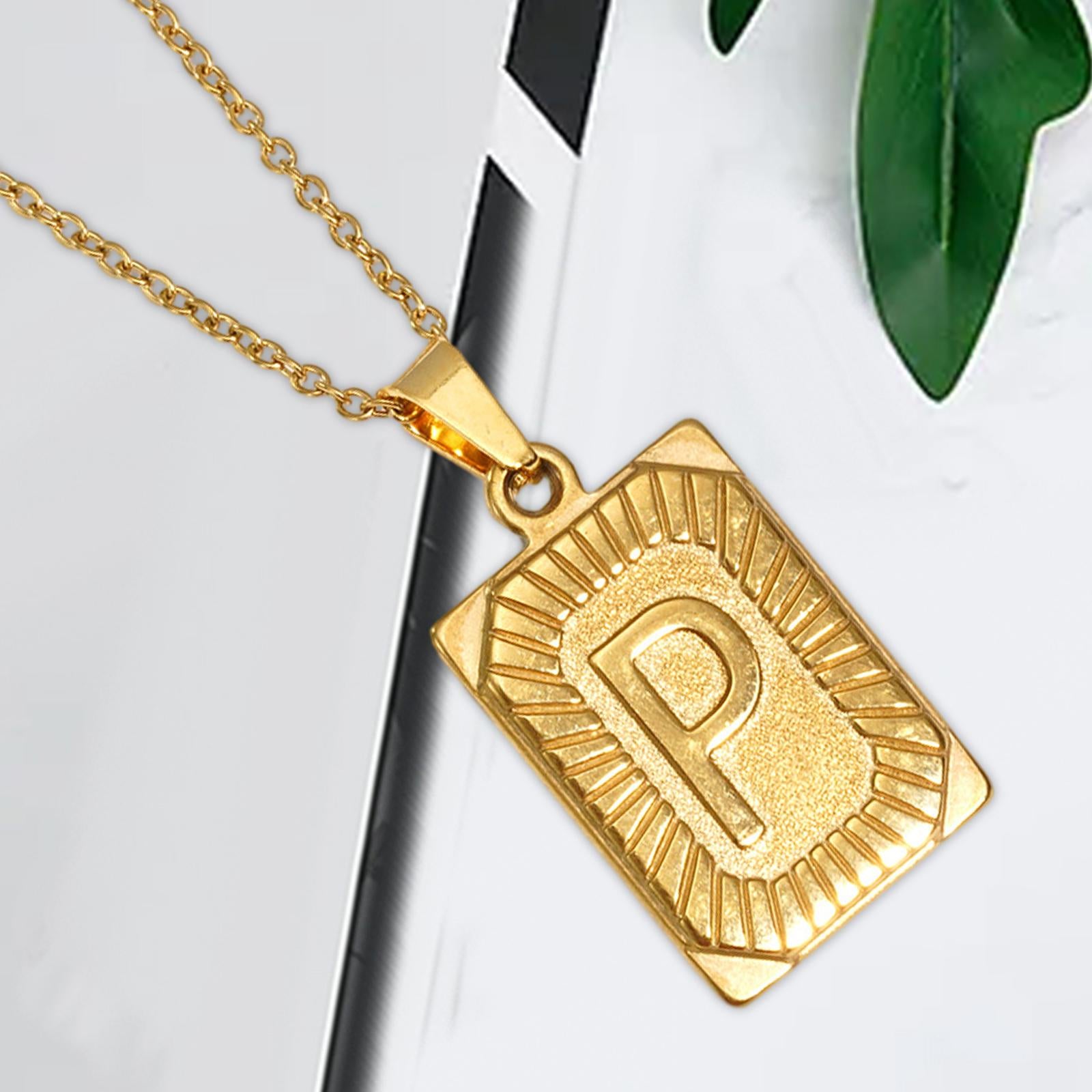 Letter Pendant Necklace Cool Punk for Graduation Valentine's Day Anniversary P