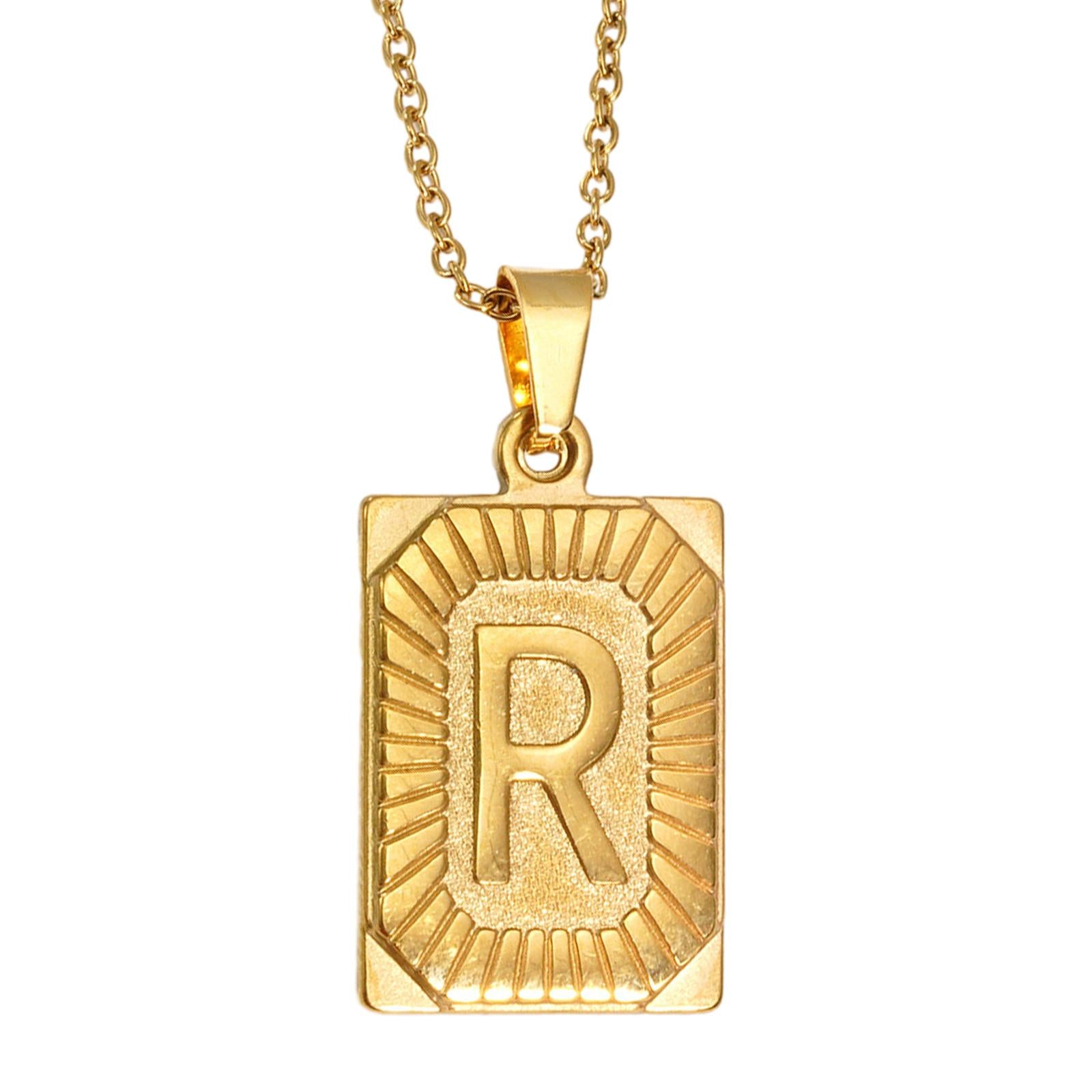 Letter Pendant Necklace Cool Punk for Graduation Valentine's Day Anniversary R