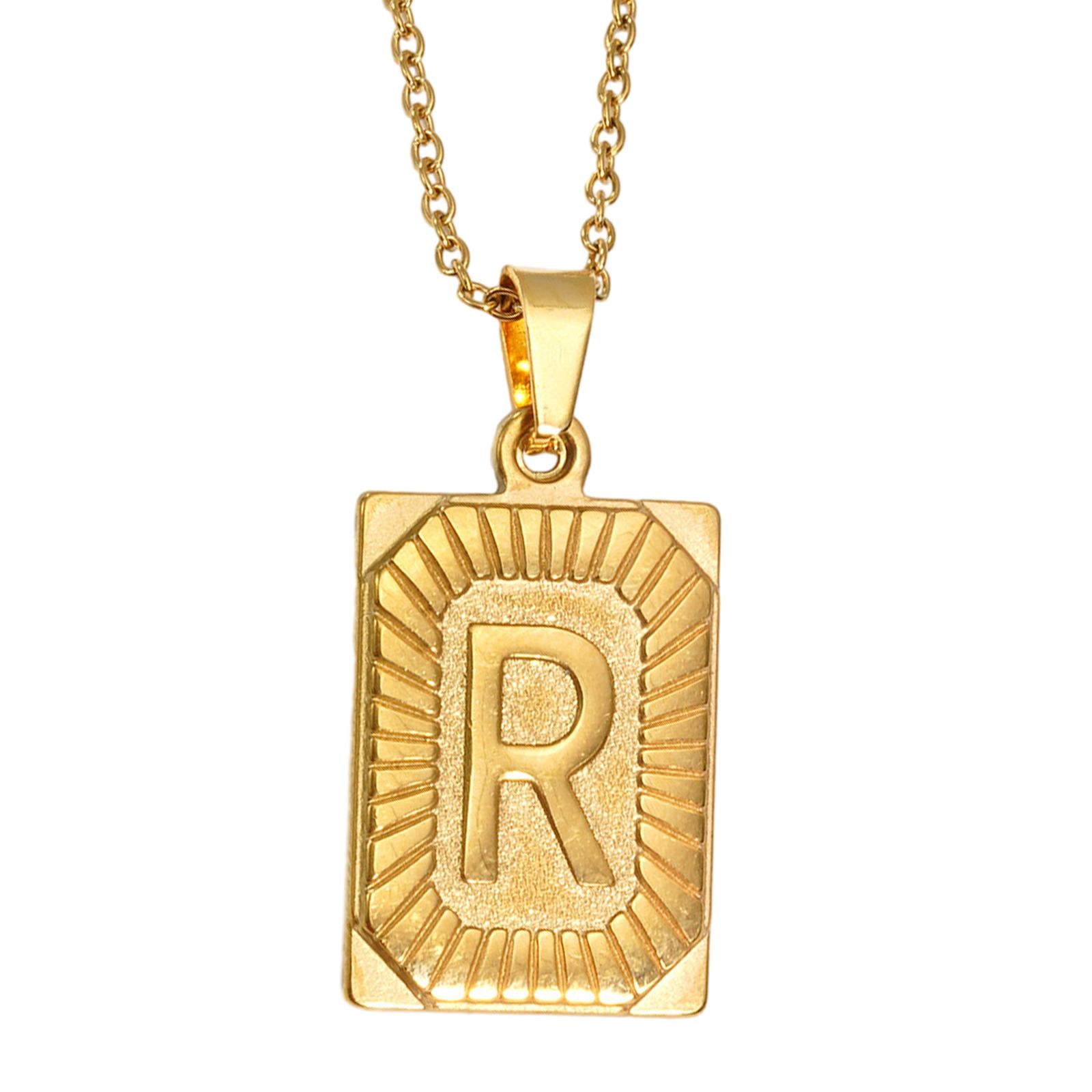 Letter Pendant Necklace Cool Punk for Graduation Valentine's Day Anniversary R