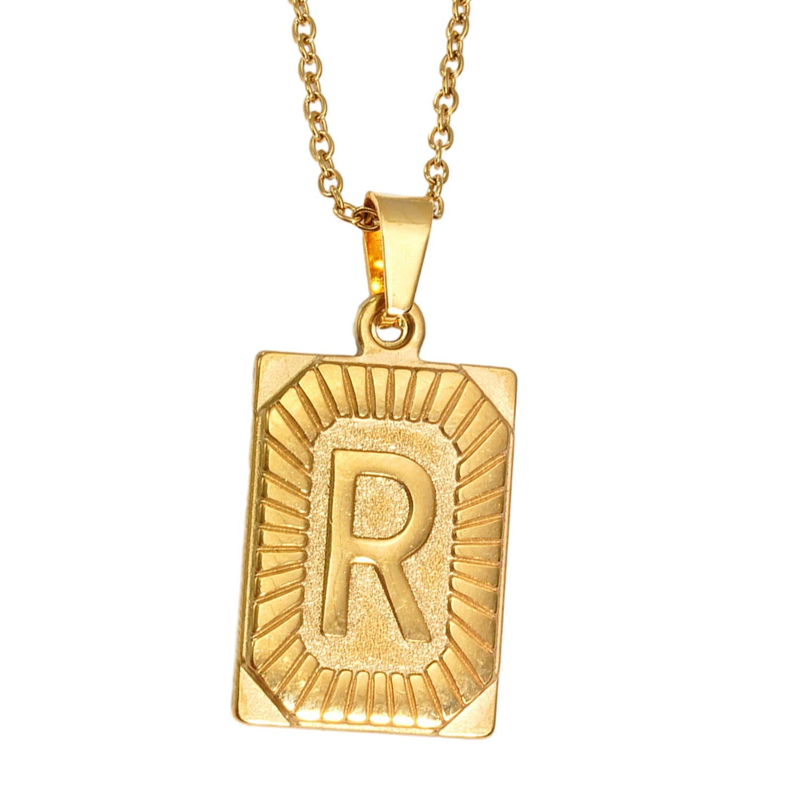 Letter Pendant Necklace Cool Punk for Graduation Valentine's Day Anniversary R