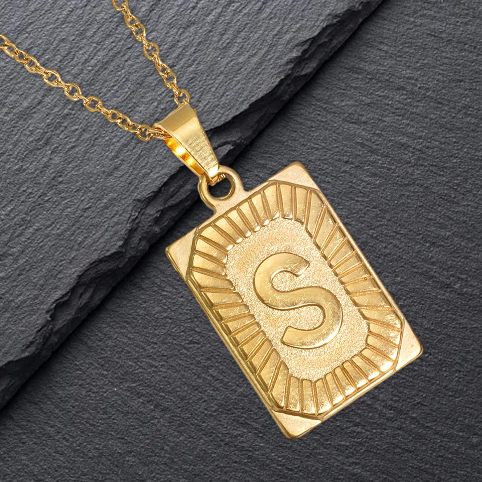 Letter Pendant Necklace Cool Punk for Graduation Valentine's Day Anniversary S