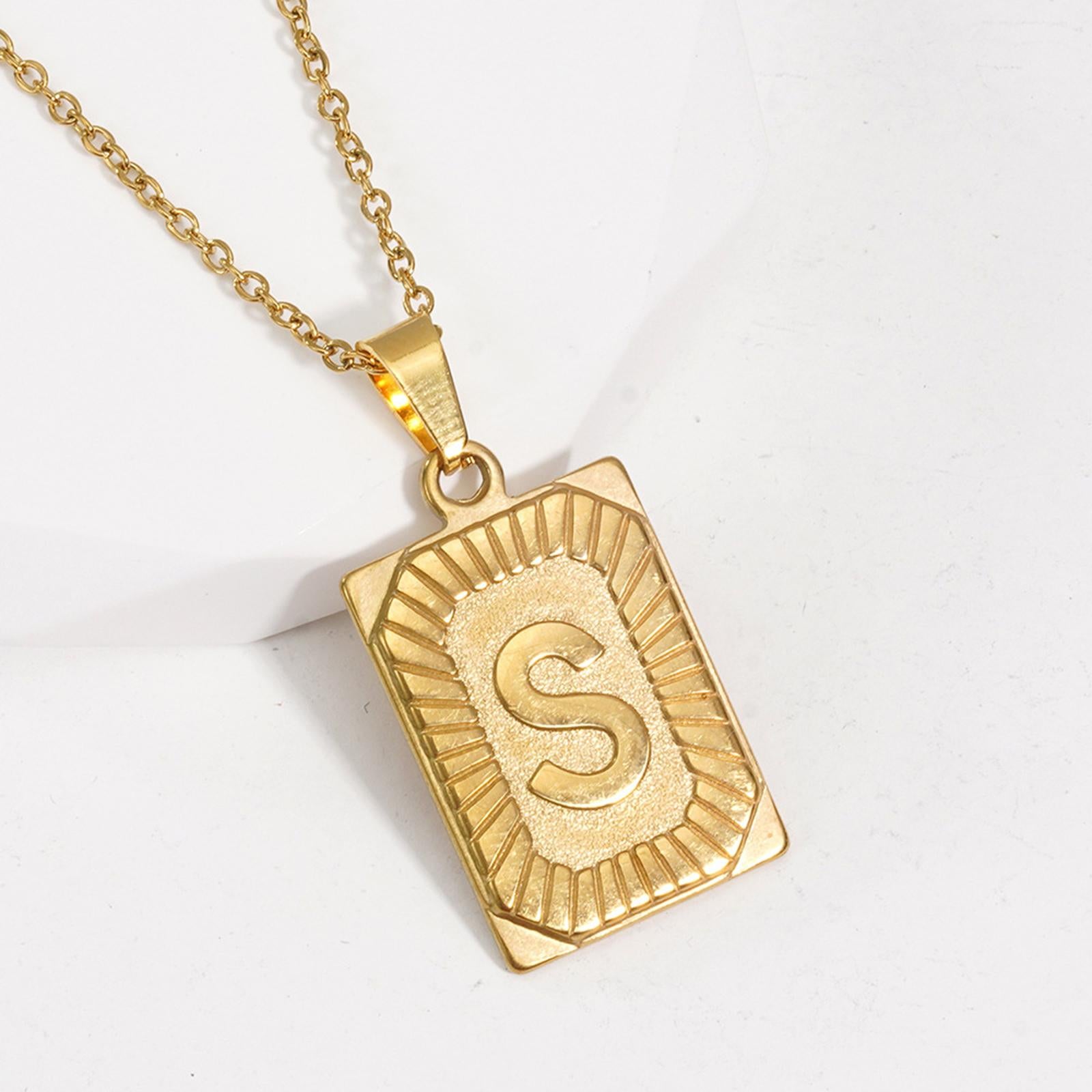 Letter Pendant Necklace Cool Punk for Graduation Valentine's Day Anniversary S