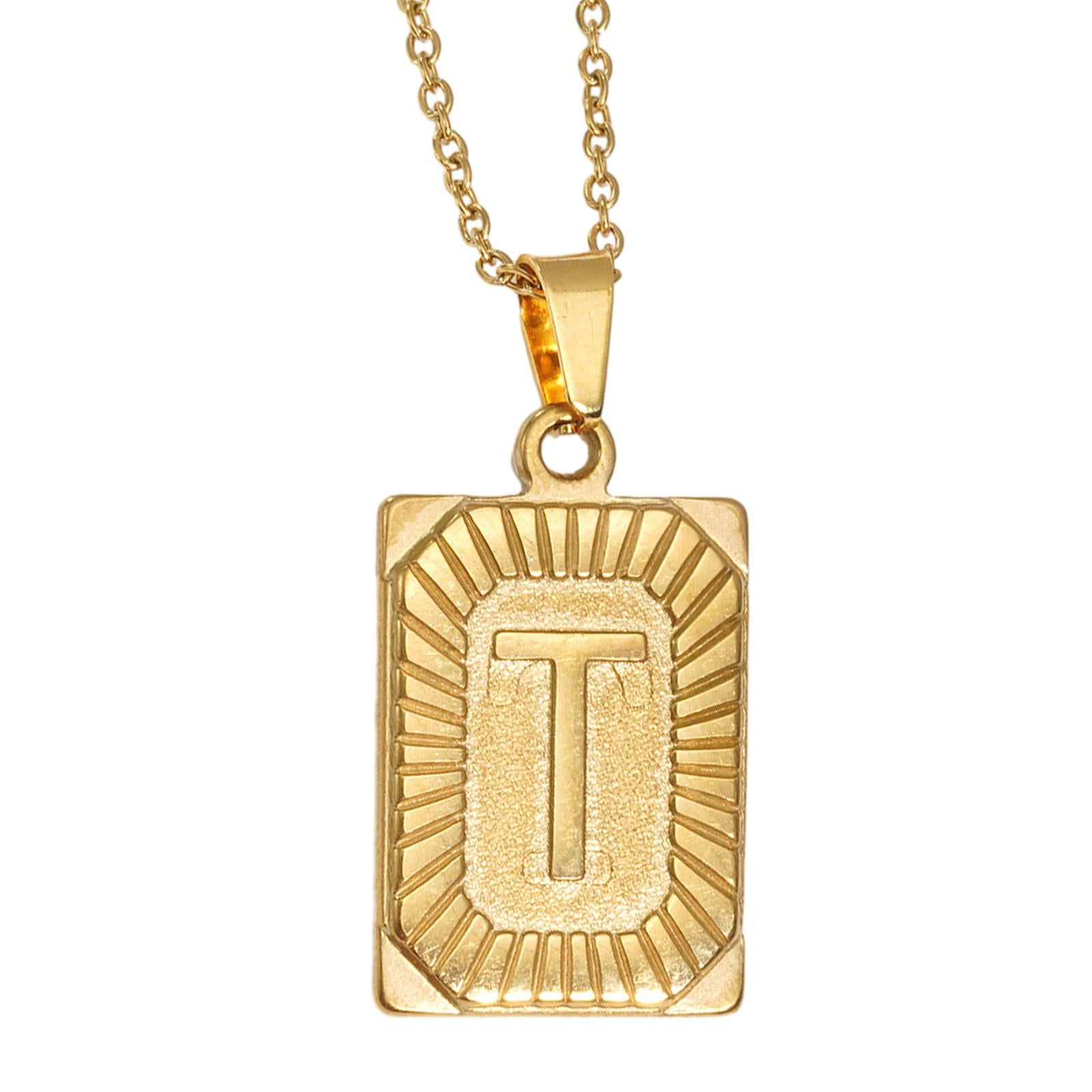 Letter Pendant Necklace Cool Punk for Graduation Valentine's Day Anniversary T