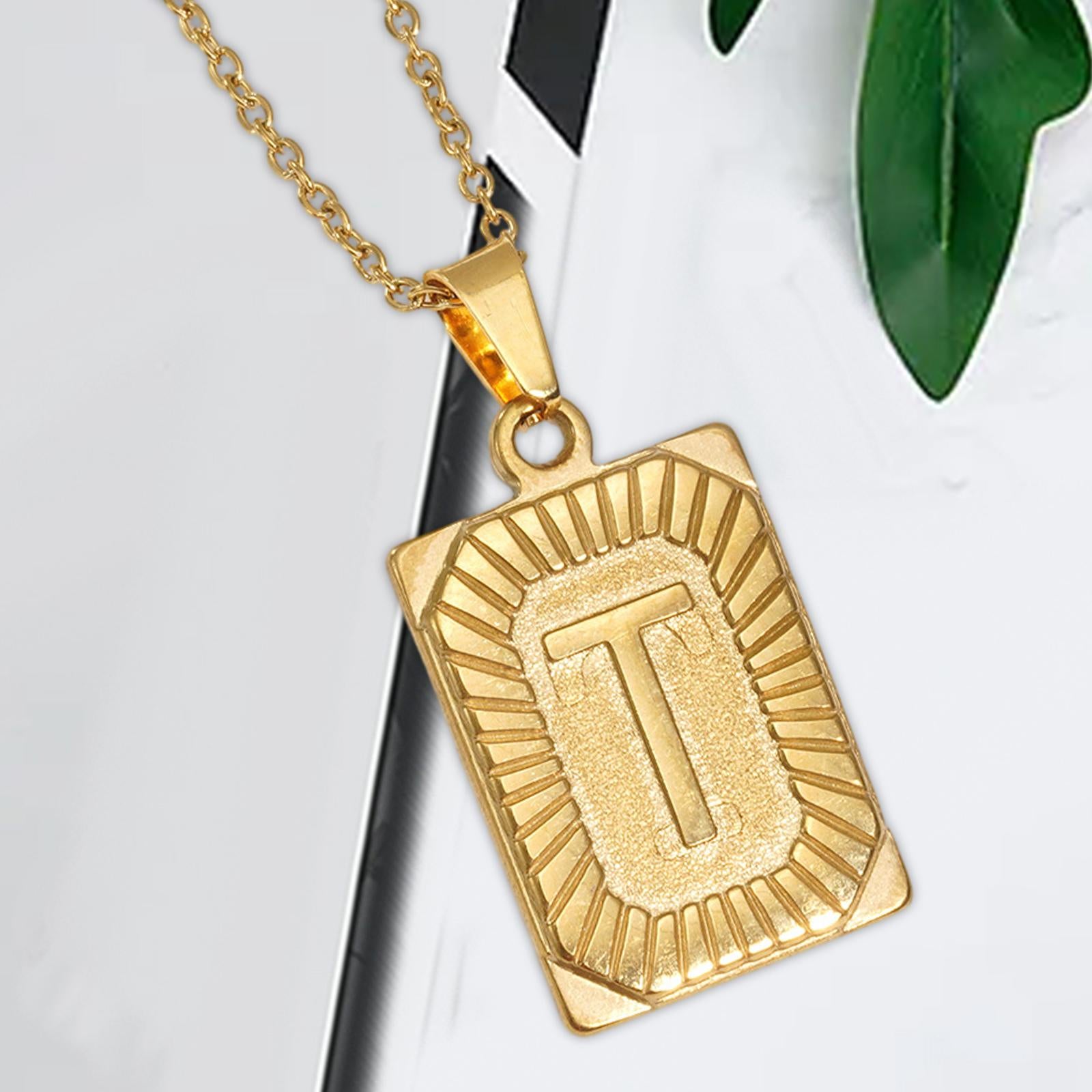 Letter Pendant Necklace Cool Punk for Graduation Valentine's Day Anniversary T