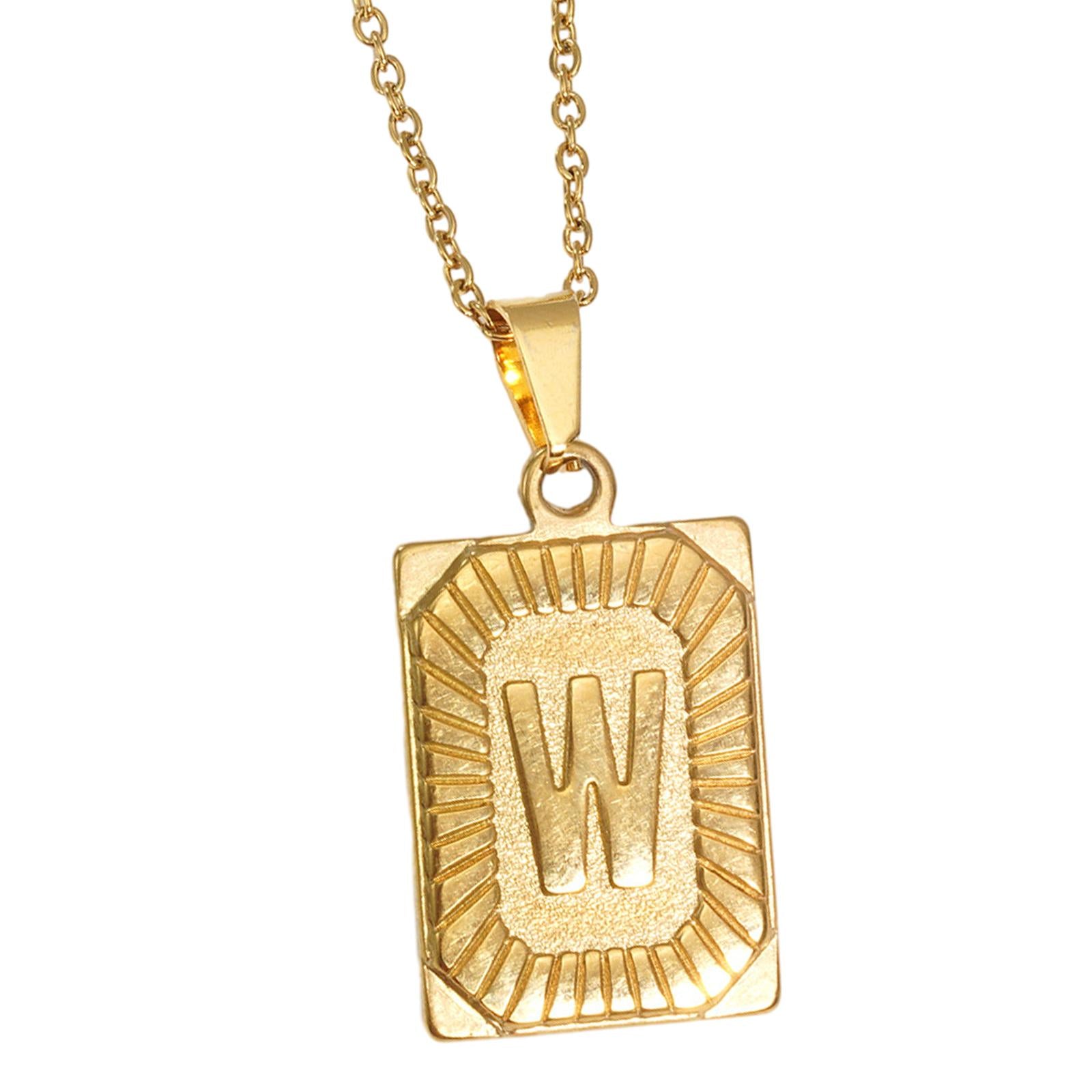 Letter Pendant Necklace Cool Punk for Graduation Valentine's Day Anniversary W